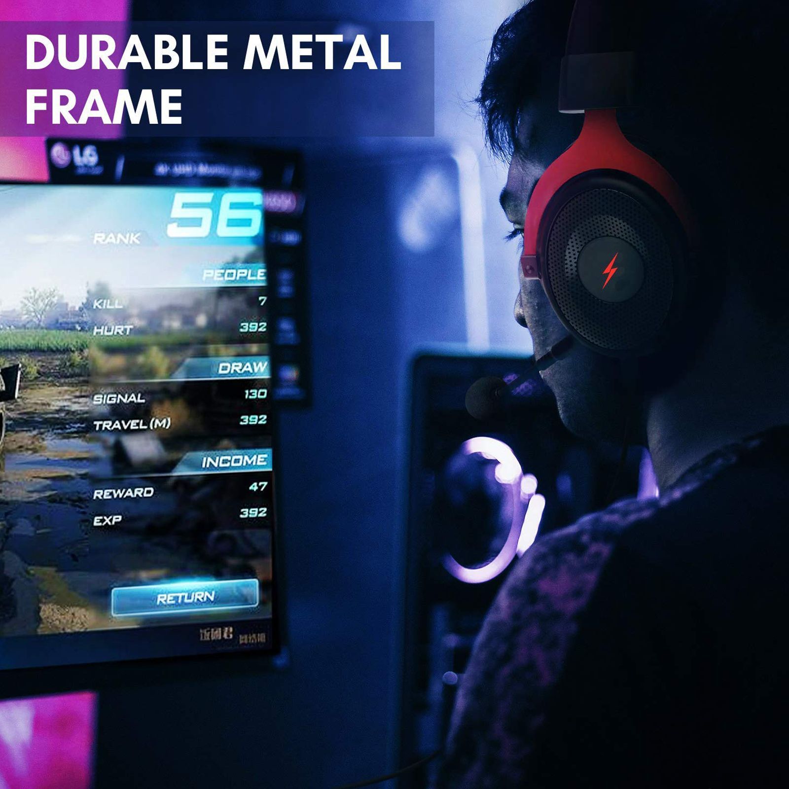 FIRE-BOLTT BGH1100 Wired Gaming Headset (7.1 Surround Sound, On Ear, Black & Red) FIRE-BOLTT BGH1100 Wired Gaming Headset (7.1 Surround Sound, On Ear, Black & Red)_10