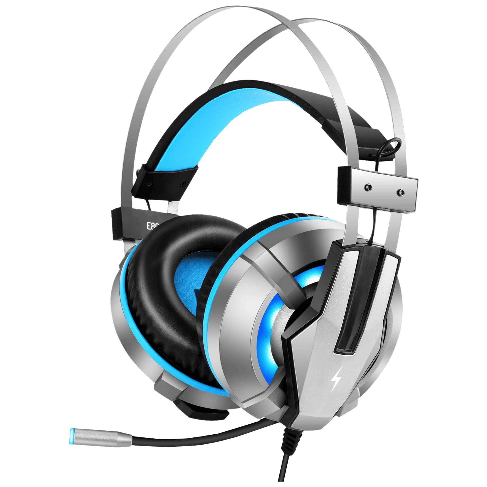 FIRE-BOLTT BGH1200 Wired Headphone with Mic (Over Ear, Blue & Silver) FIRE-BOLTT BGH1200 Wired Headphone with Mic (Over Ear, Blue & Silver)_1