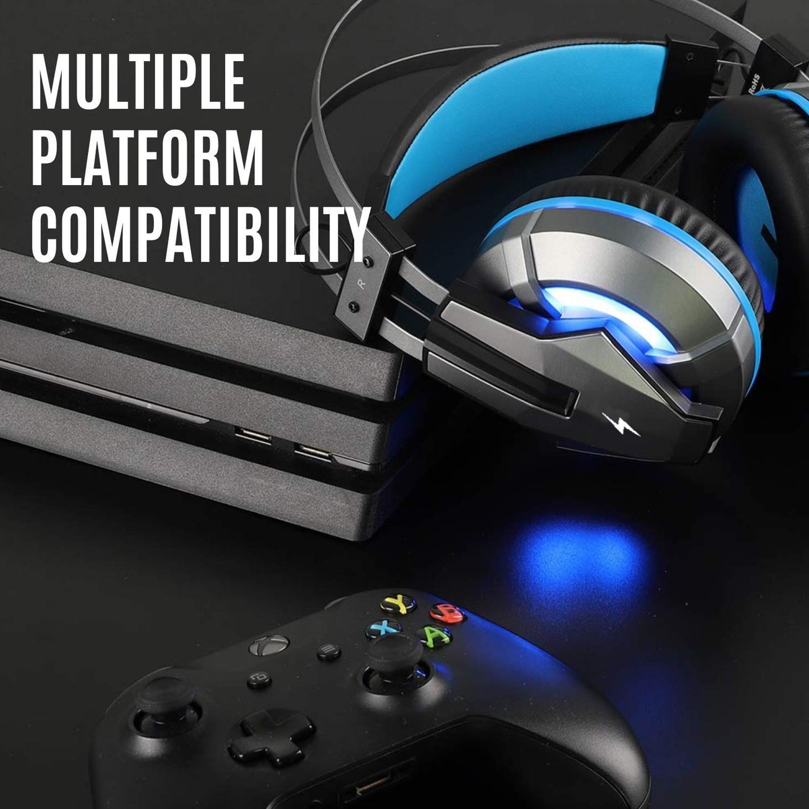 FIRE-BOLTT BGH1200 Wired Headphone with Mic (Over Ear, Blue & Silver) FIRE-BOLTT BGH1200 Wired Headphone with Mic (Over Ear, Blue & Silver)_6