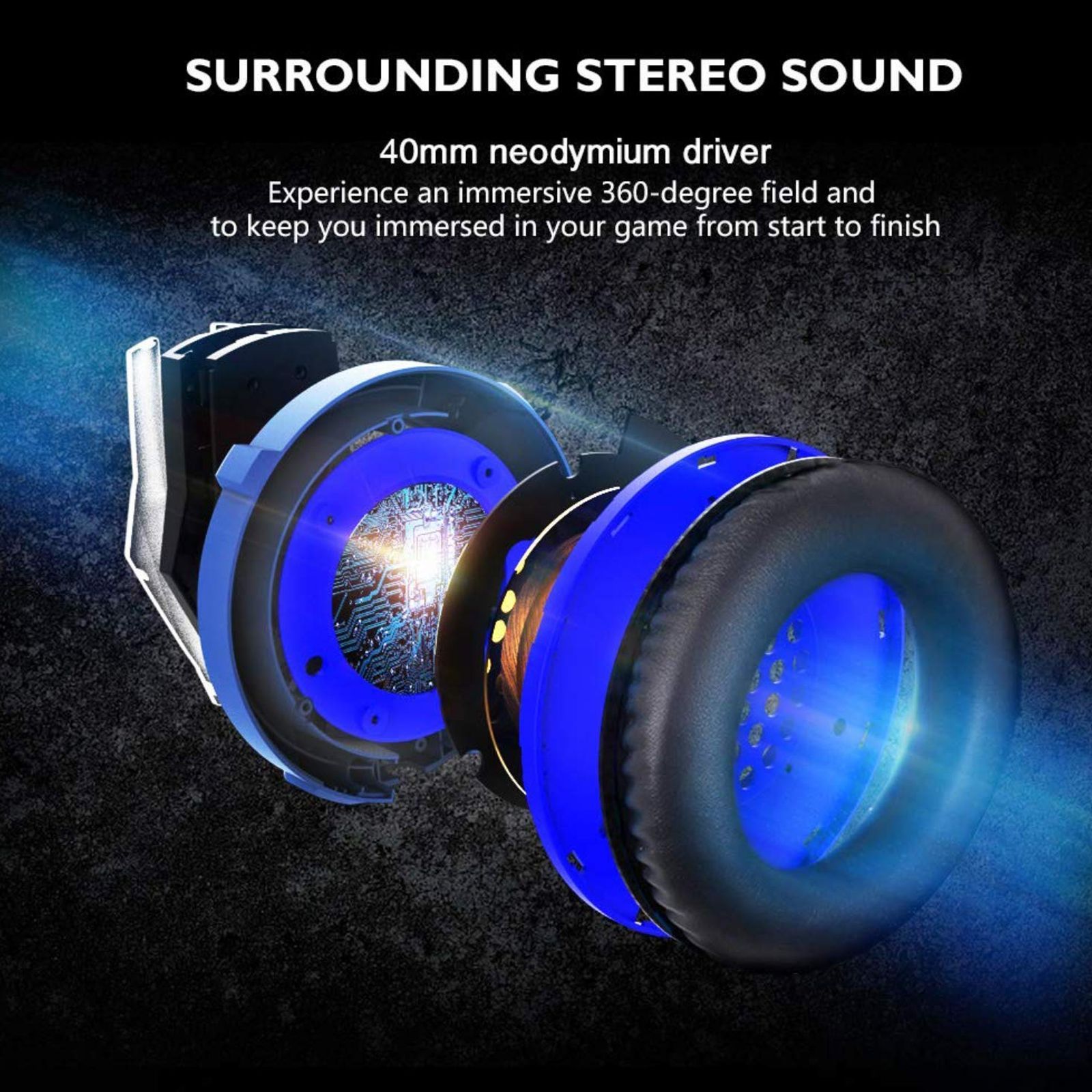 FIRE-BOLTT BGH1200 Wired Headphone with Mic (Over Ear, Blue & Silver) FIRE-BOLTT BGH1200 Wired Headphone with Mic (Over Ear, Blue & Silver)_8