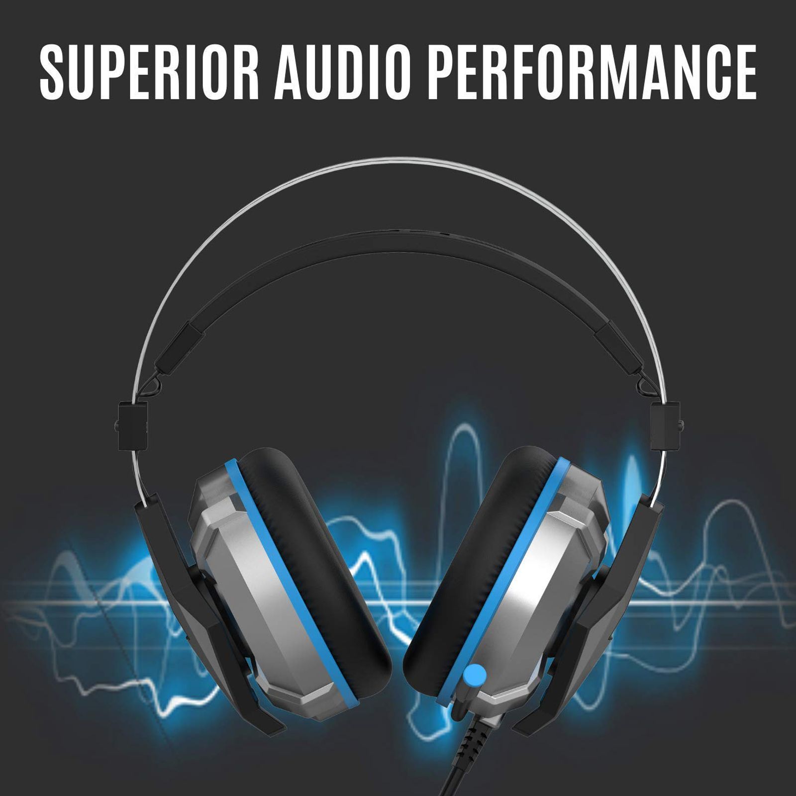 FIRE-BOLTT BGH1200 Wired Headphone with Mic (Over Ear, Blue & Silver) FIRE-BOLTT BGH1200 Wired Headphone with Mic (Over Ear, Blue & Silver)_9