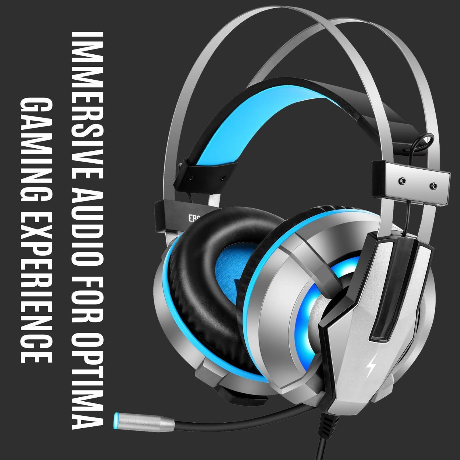 FIRE-BOLTT BGH1200 Wired Headphone with Mic (Over Ear, Blue & Silver) FIRE-BOLTT BGH1200 Wired Headphone with Mic (Over Ear, Blue & Silver)_4