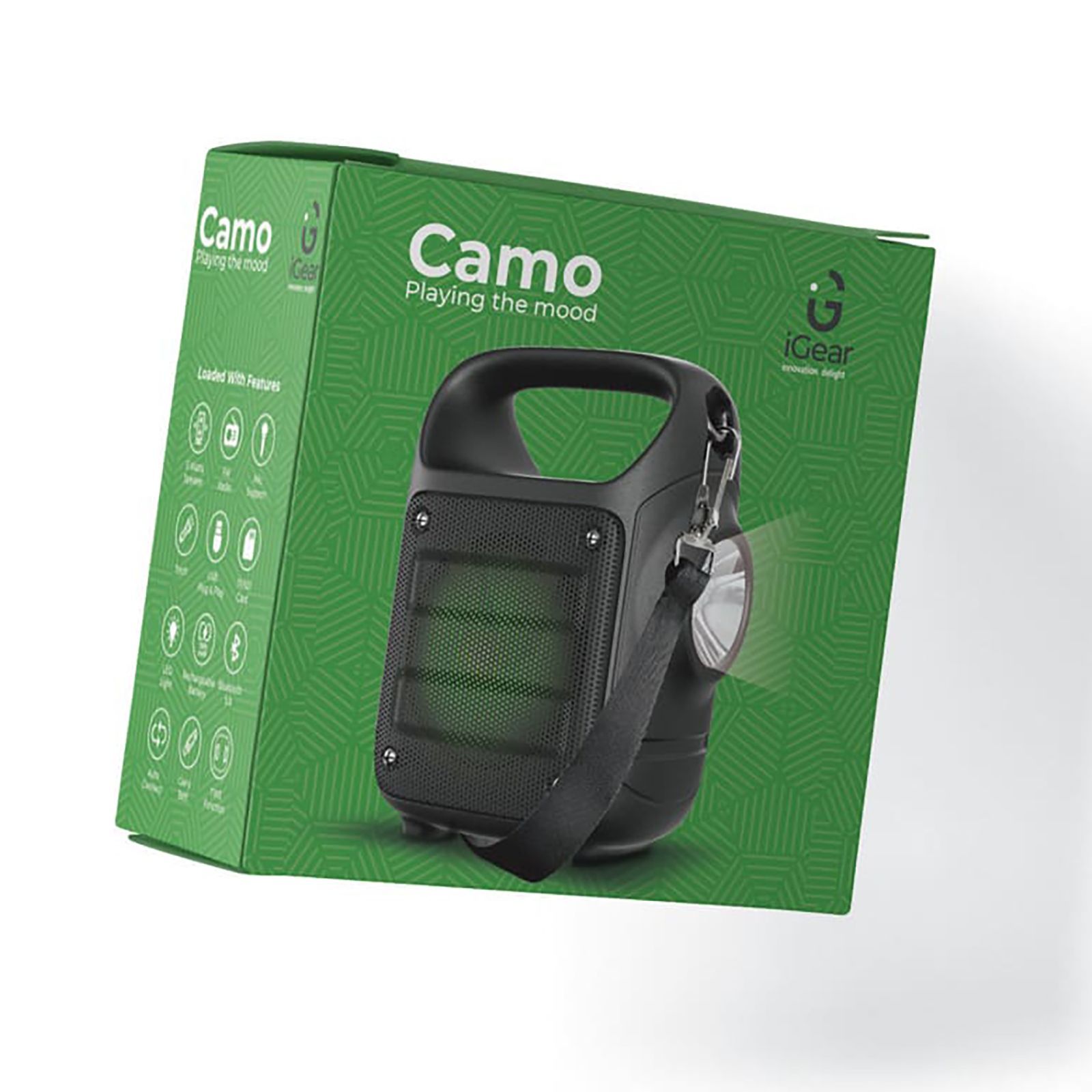 iGear Camo 10W Portable Bluetooth Speaker (Built-in FM Radio, Stereo Channel, Black)_7