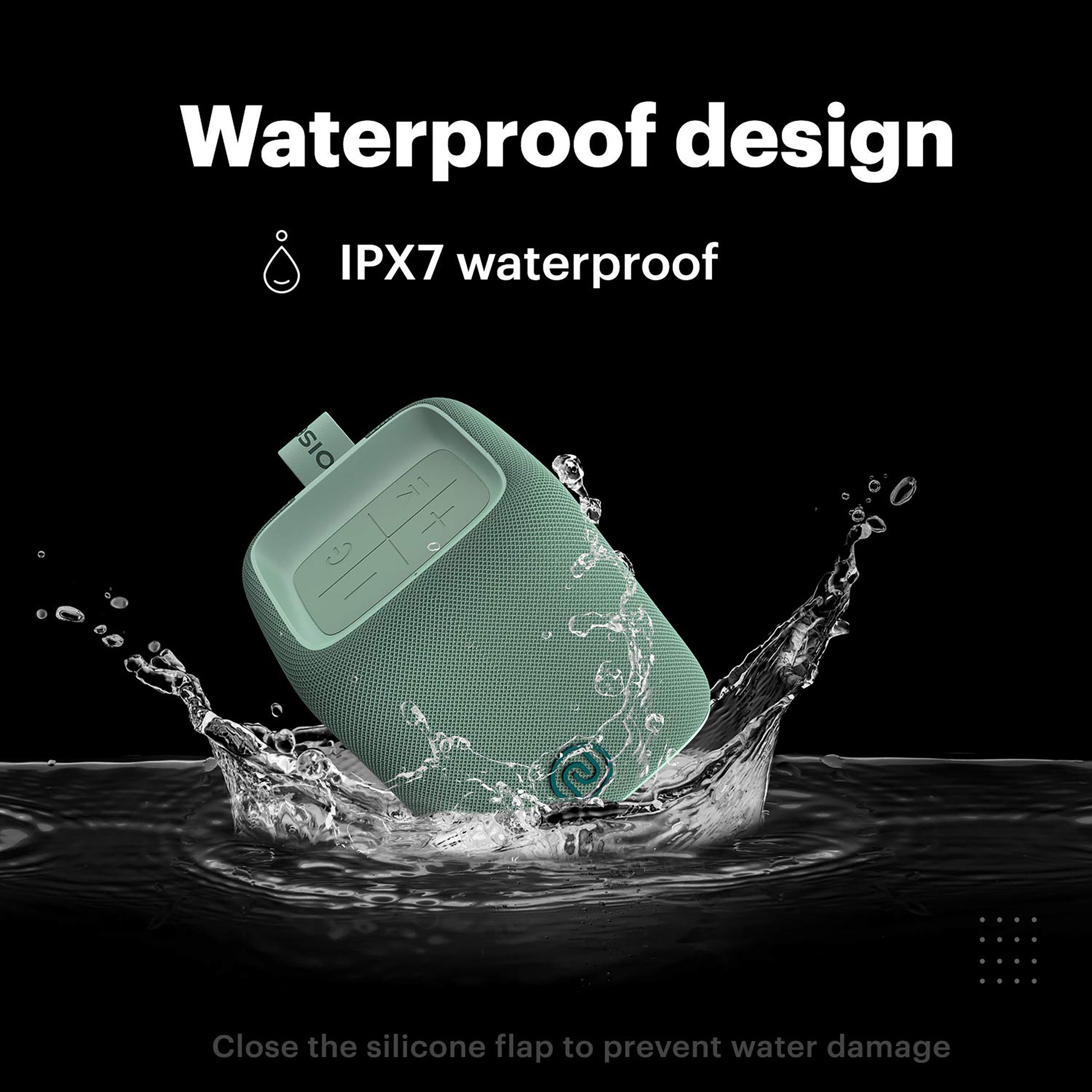 noise Vibe 5W Portable Bluetooth Speaker (IPX7 Waterproof, In-Built Call Function, Mono Channel, Olive Green)_12