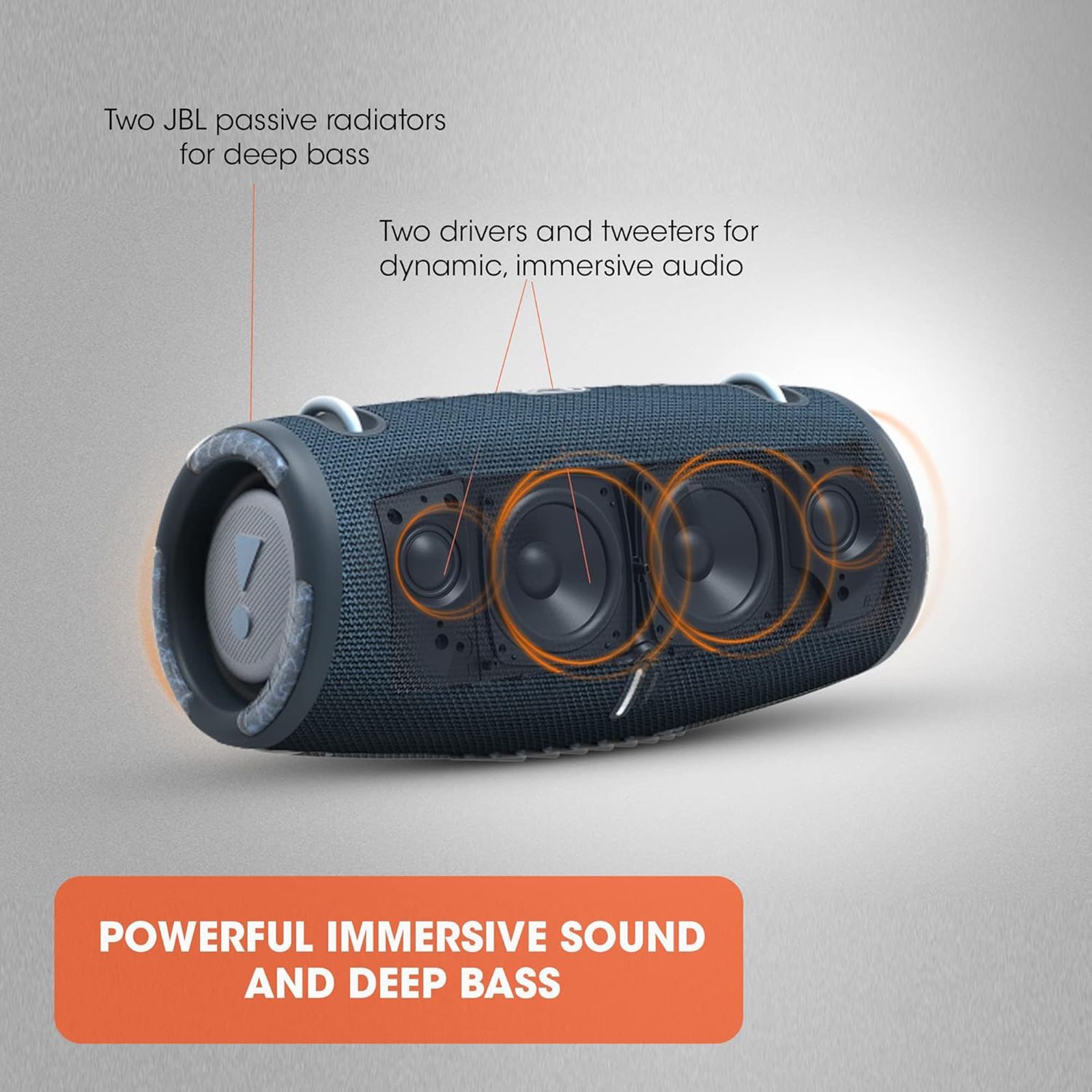 JBL Xtreme 3 100W Portable Bluetooth Speaker (IP67 Waterproof, Built-in Powerbank, Stereo Channel, Blue)_14