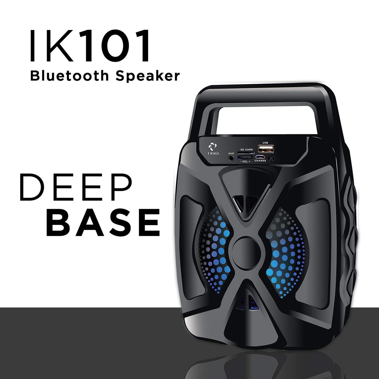 I KALL Lighting Mono 5 Watts Portable Speaker (Bluetooth, IK-101, Black)_4