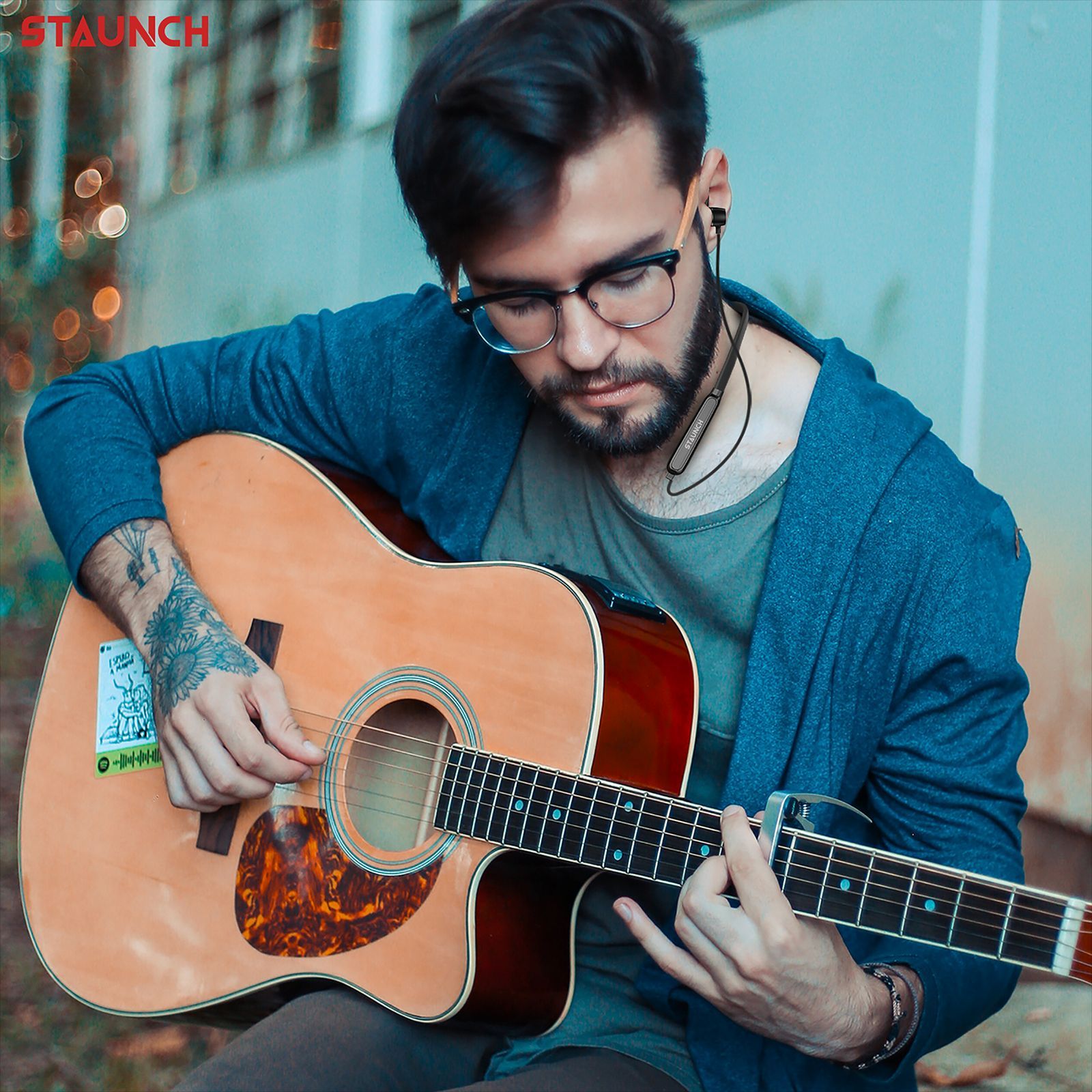 STAUNCH Flex 100 Pro Neckband ( IPX4 Water & Sweat  Resistant, Deep Bass Technology, Black)_4