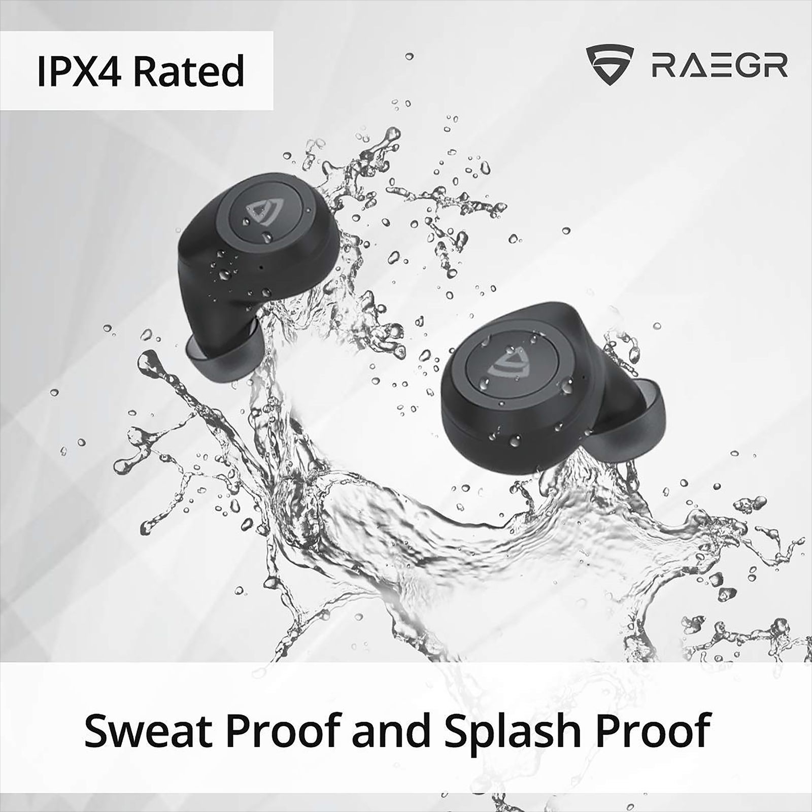 RAEGR AirShots 550 RG10110 TWS Earbuds with Passive Noise Cancellation (IPX4 Water Resistant, Bass Boost Technology, Black)_3