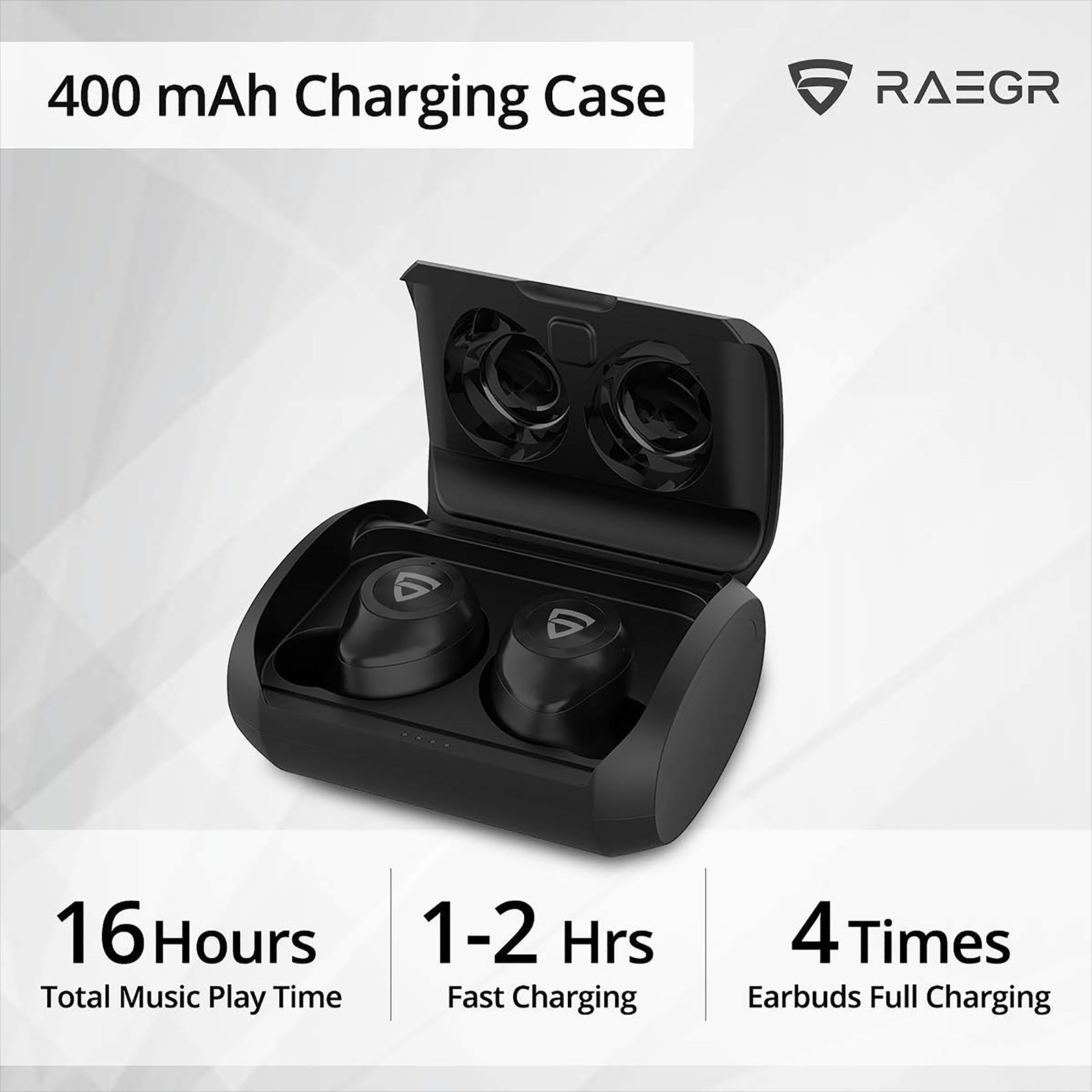 RAEGR AirShots 550 RG10110 TWS Earbuds with Passive Noise Cancellation (IPX4 Water Resistant, Bass Boost Technology, Black)_4