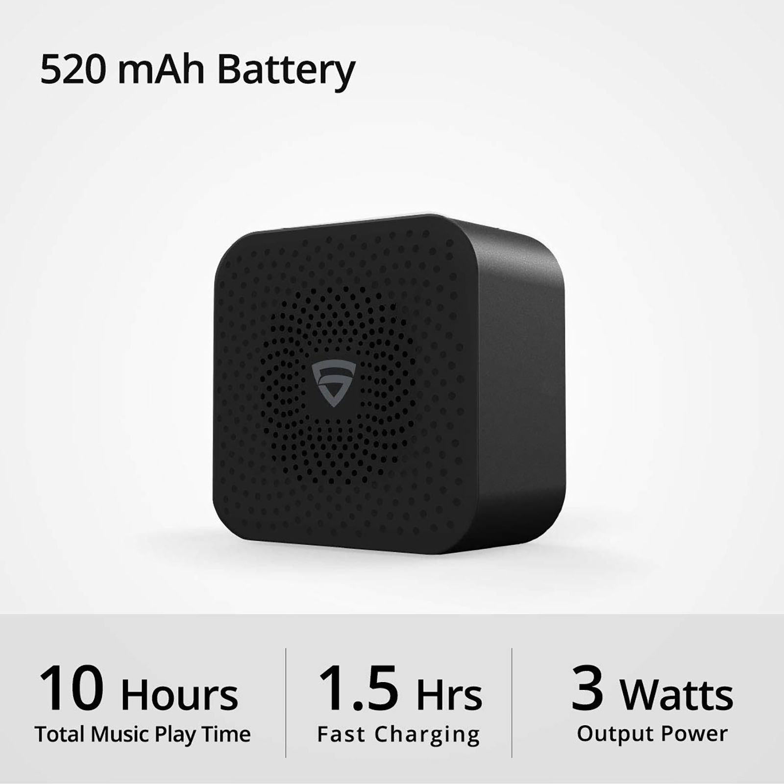 RAEGR AirDrums 400 3W Portable Bluetooth Speaker (10 Hours Playtime, Mono Channel, Black)_7