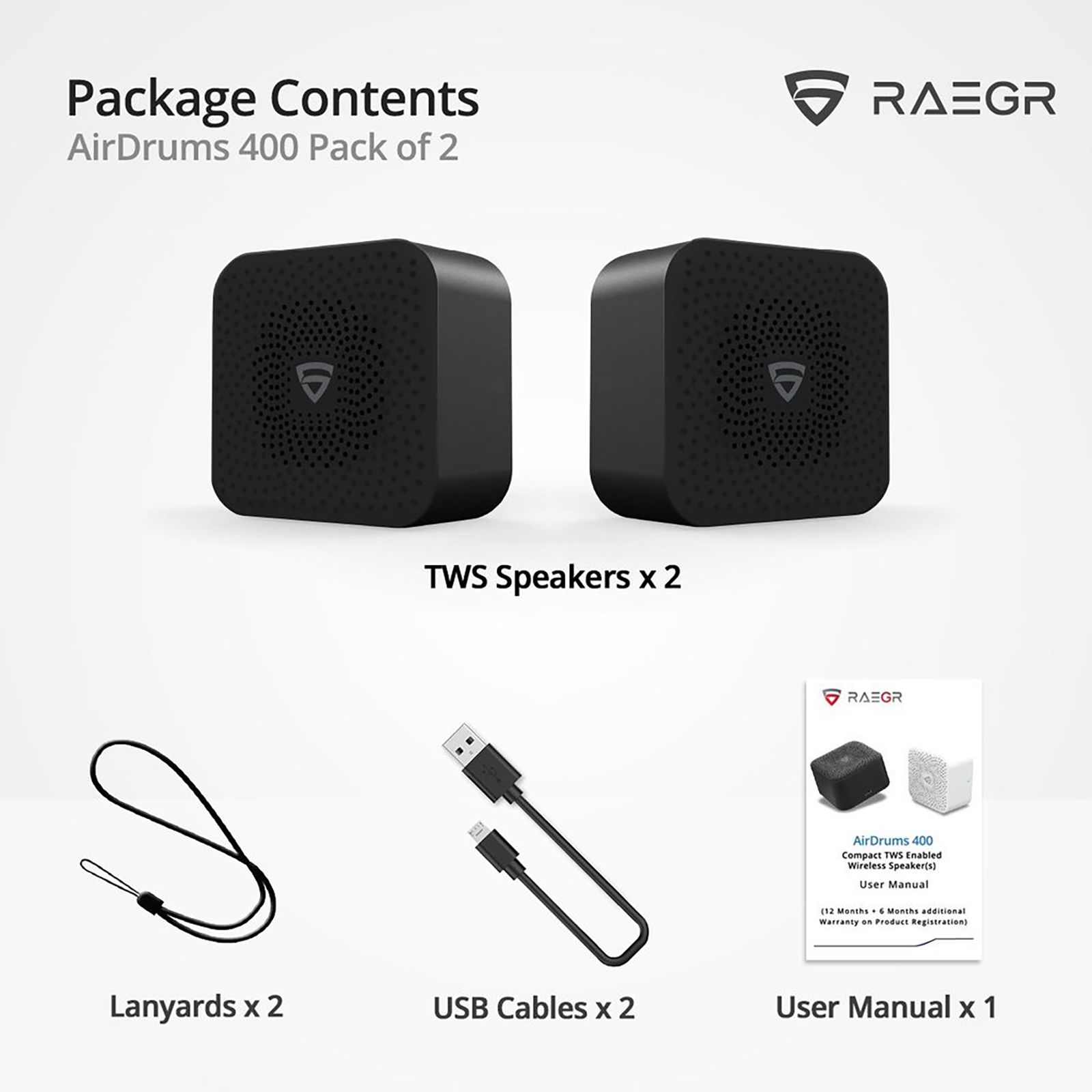 RAEGR AirDrums 400 3W Portable Bluetooth Speaker (10 Hours Playtime, Mono Channel, Black)_7