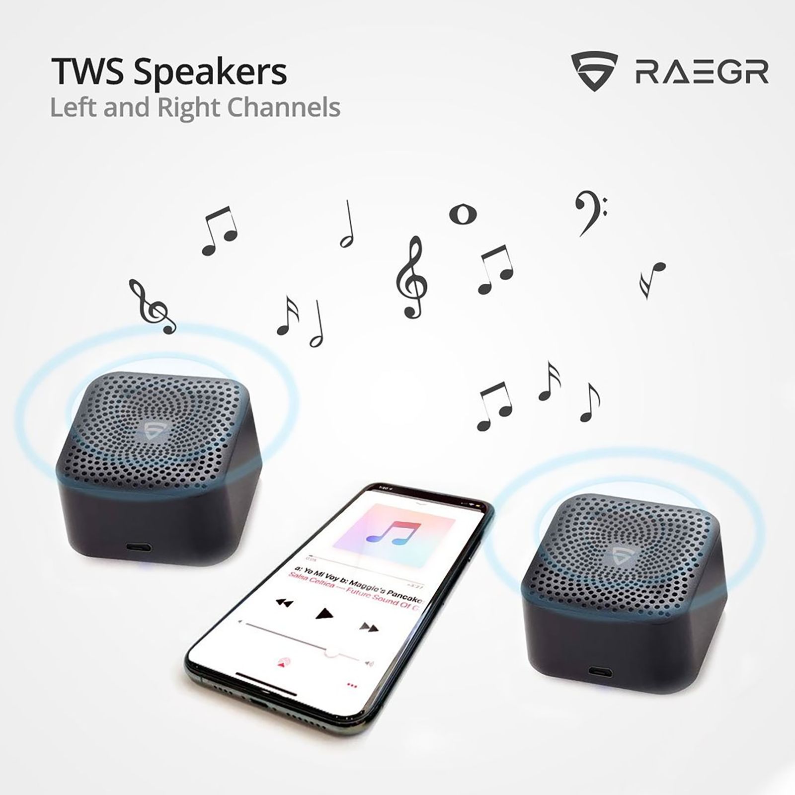 RAEGR AirDrums 400 3W Portable Bluetooth Speaker (10 Hours Playtime, Mono Channel, Black)_5
