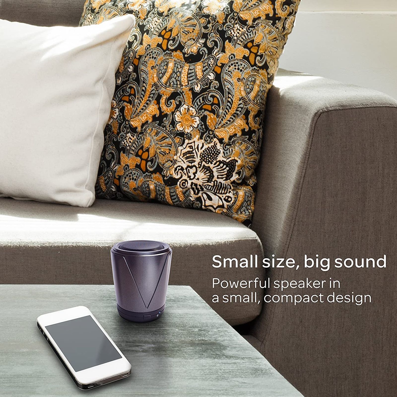 AT&T Hot Joe 4W Portable Bluetooth Speaker (LED Display, 2.1 Channel, Grey)_3