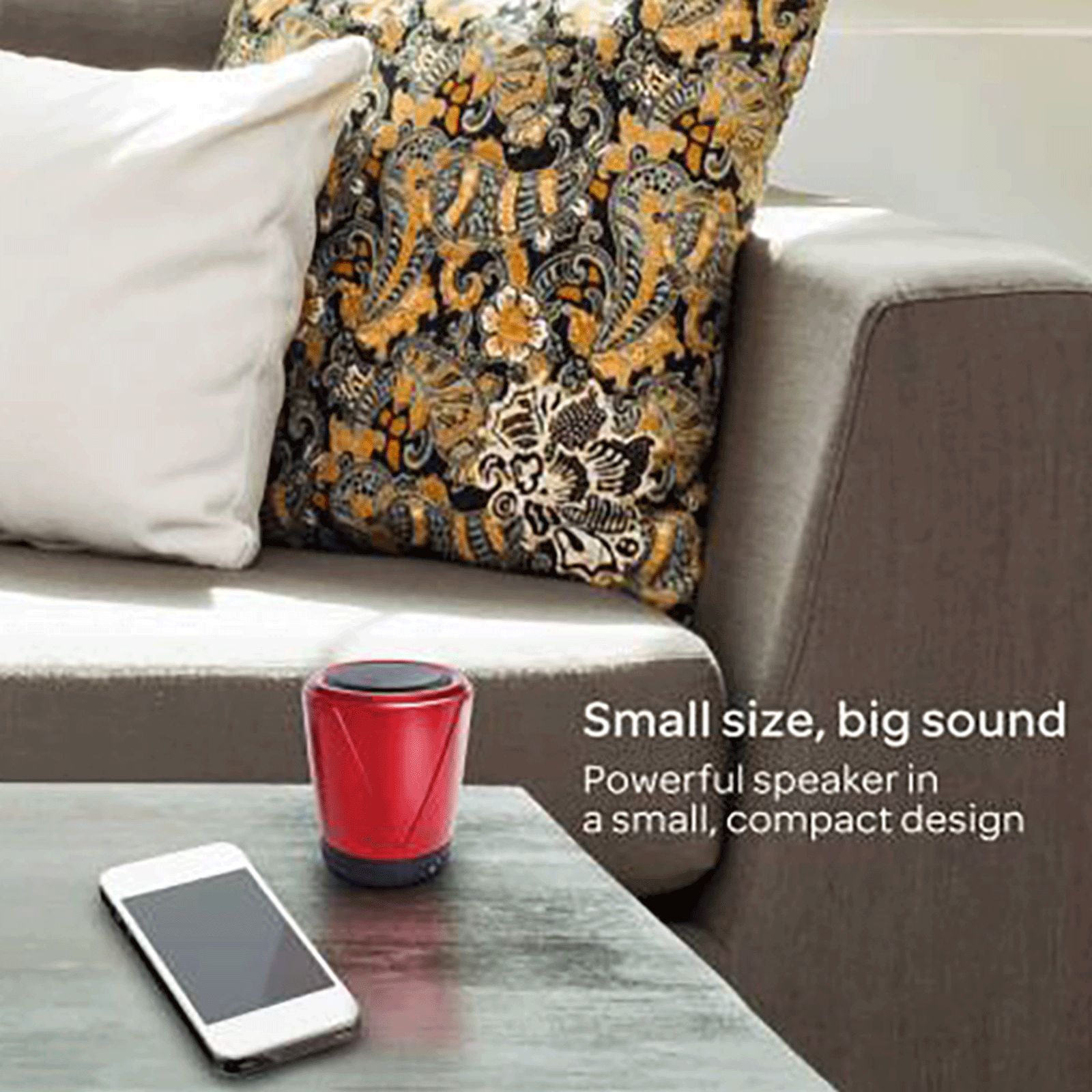 AT&T Hot Joe 4W Portable Bluetooth Speaker (6 Hours Playtime, 2.1 Channel, Red)_4