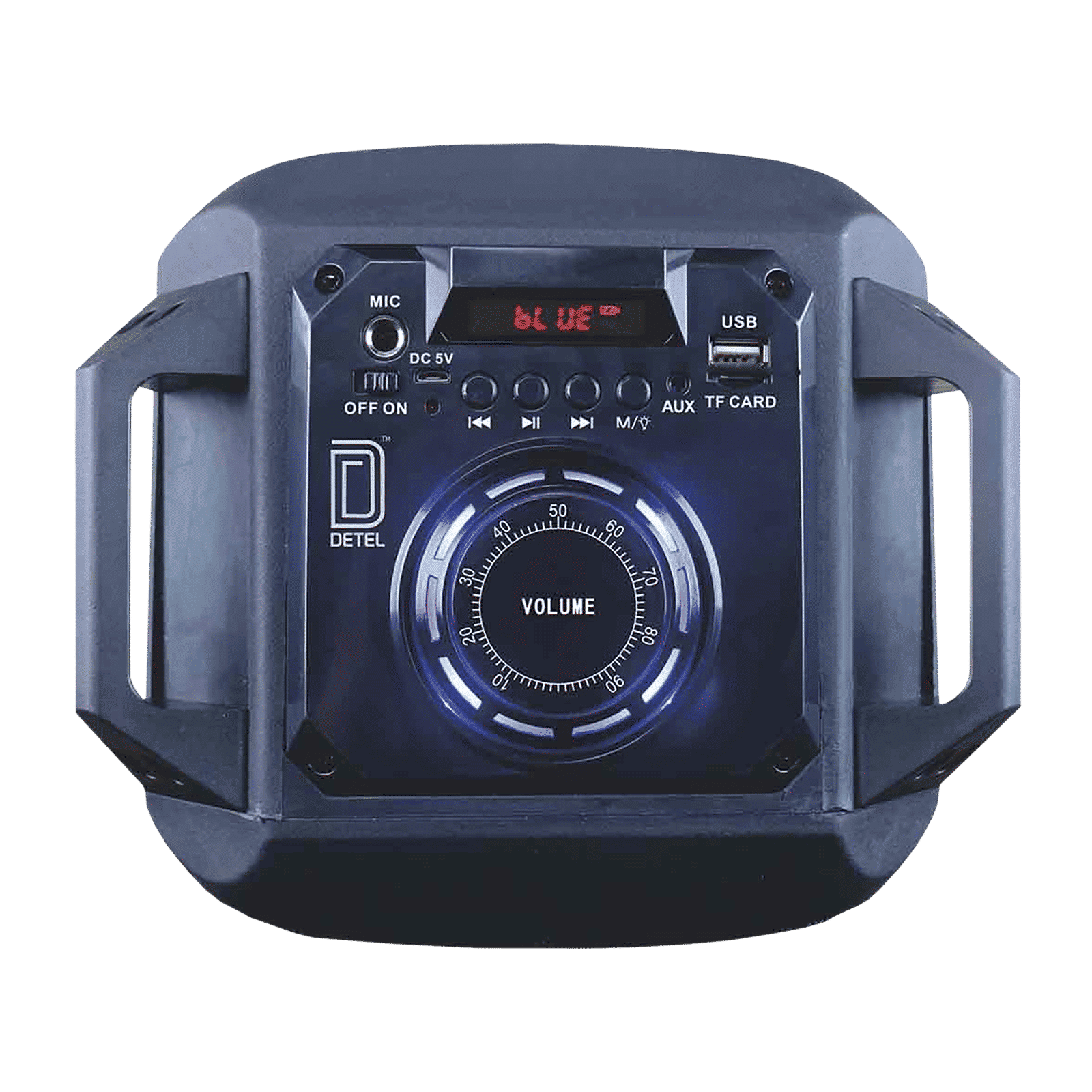 DETEL Jazzy 30W Bluetooth Party Speaker with Mic (Distance Bass Sound, Stereo Channel, Black)_3