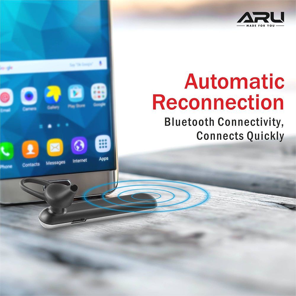 ARU Mono Buzz AMH-1118 TWS Earbuds (Sweat Resistant, Quick Charge, Black)_5