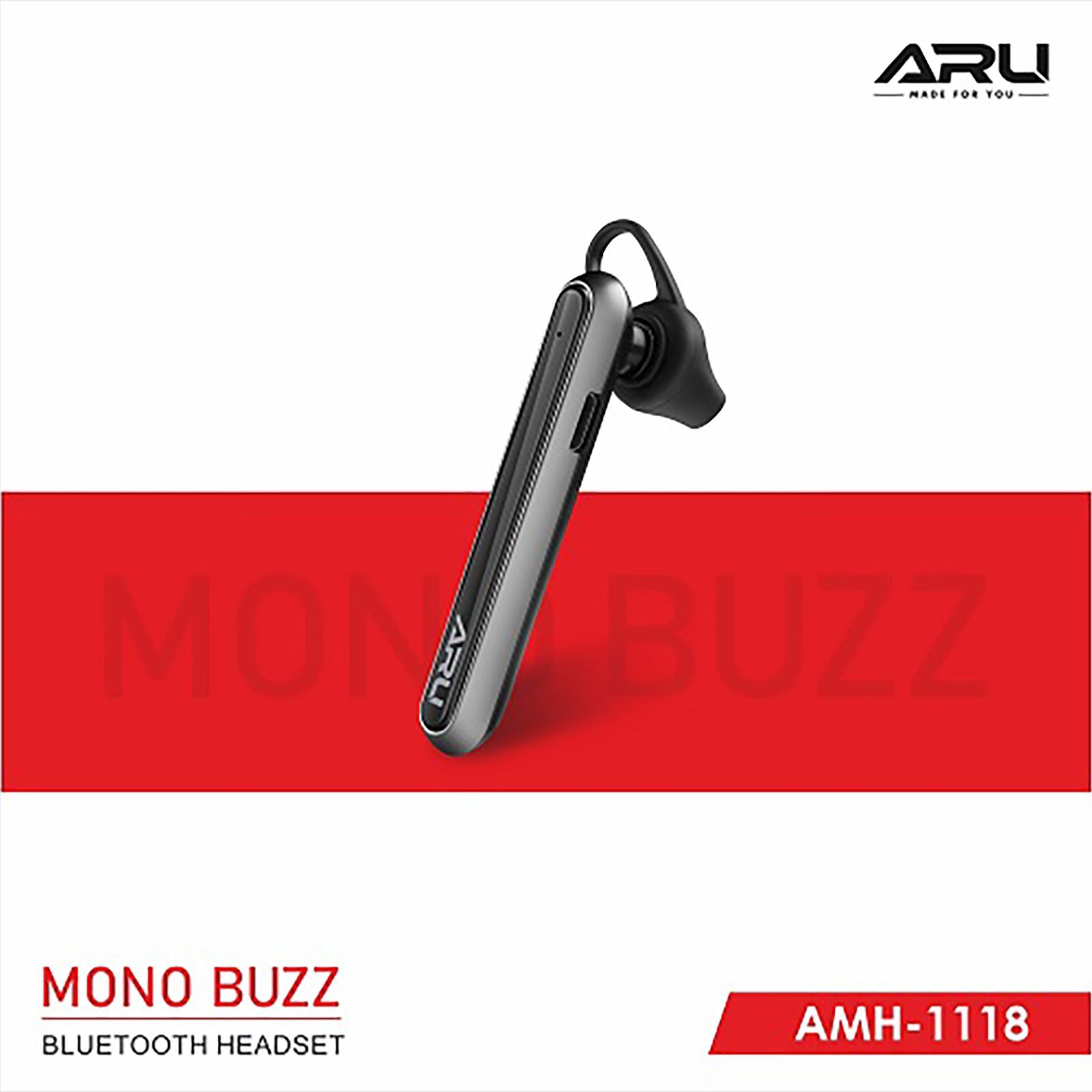 ARU Mono Buzz AMH-1118 TWS Earbuds (Sweat Resistant, Quick Charge, Black)_6