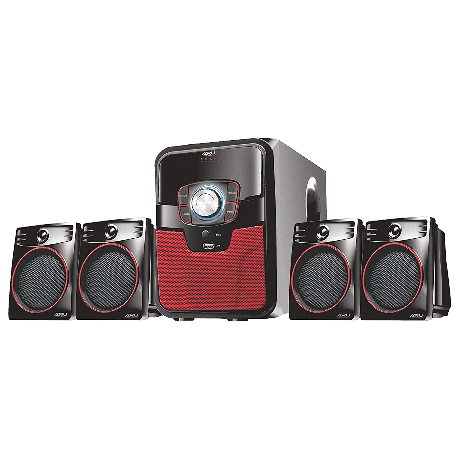 ARU 45W Multimedia Speaker (Inbuilt FM, 4.1 Channel, Black) ARU 45W Multimedia Speaker (Inbuilt FM, 4.1 Channel, Black)_1