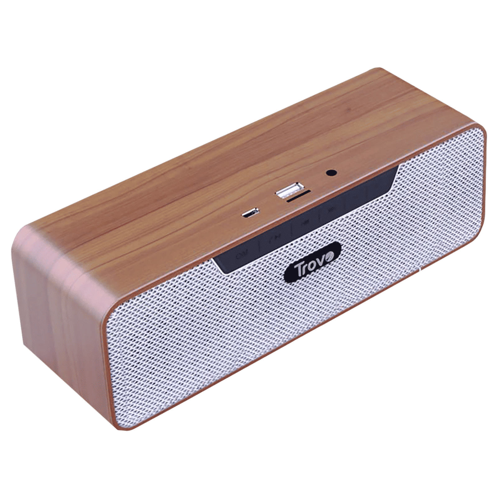 Trovo Wooden 8W Portable Bluetooth Speaker (5.1 Channel, 3 Hours Playtime, Brown)_8