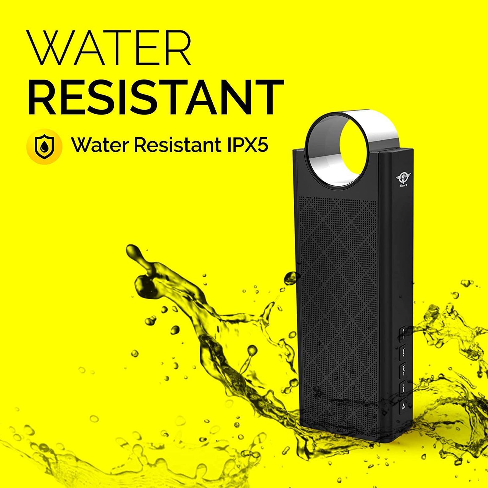 Trovo TBS-52 18W Portable Bluetooth Speaker (Water Resistant, Stereo Channel, Black)_7