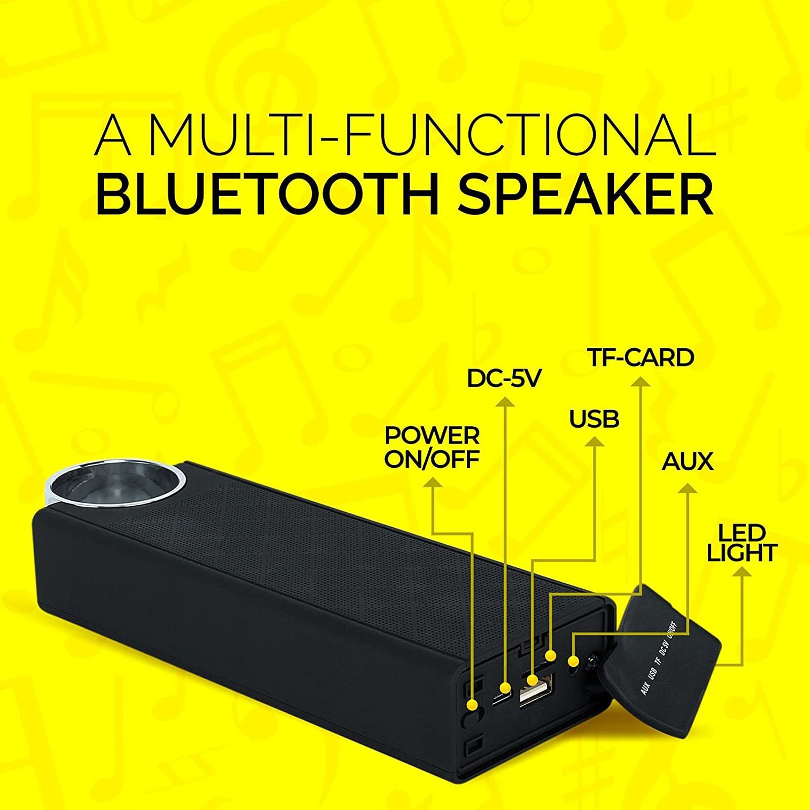 Trovo TBS-52 18W Portable Bluetooth Speaker (Water Resistant, Stereo Channel, Black)_8