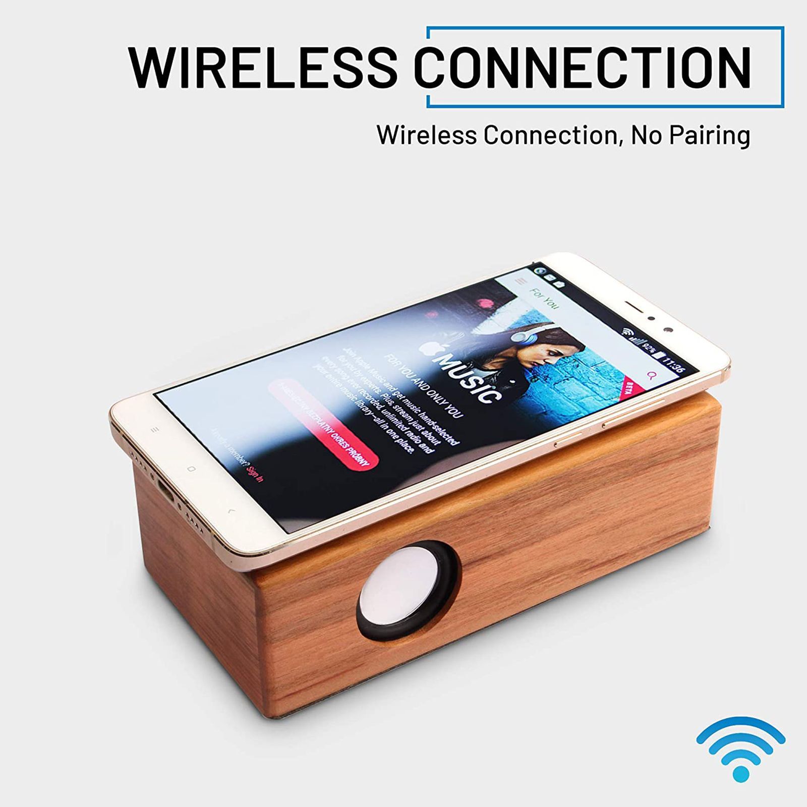 Trovo Wooden Induction 3W Portable Bluetooth Speaker (5.1 Channel, 4 Hours Playtime, Brown)_11