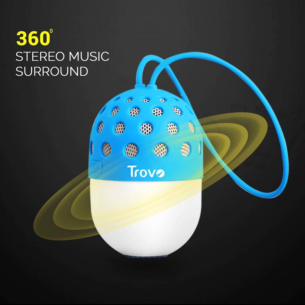 Trovo TBS-54 3W Portable Bluetooth Speaker (Water Resistant, LED Light Display,  2.1 Channel, Blue)_2