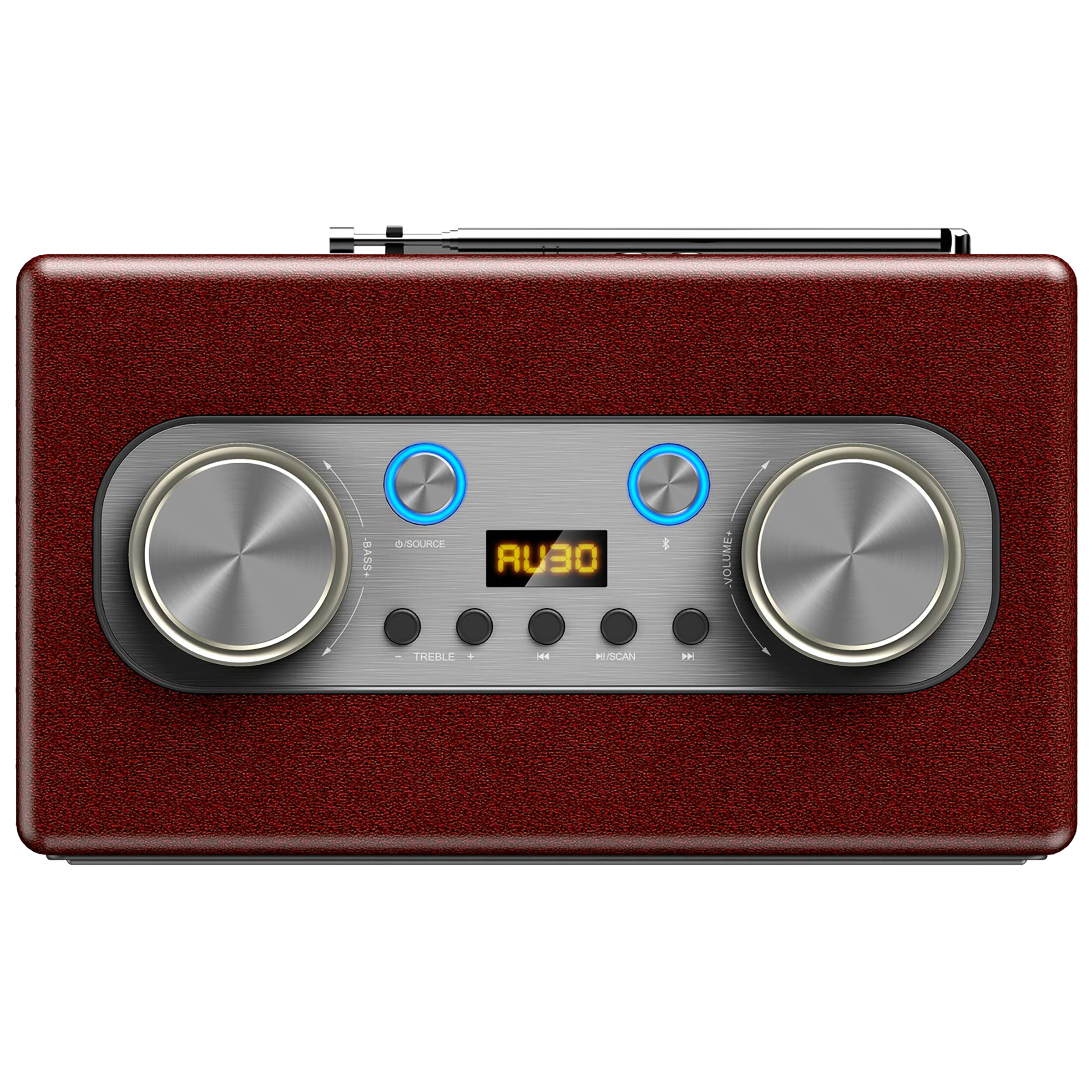 Matata 20W Portable Bluetooth Speaker (Treble & Bass Sound, 2.1 Channel, Brown/Silver)_7