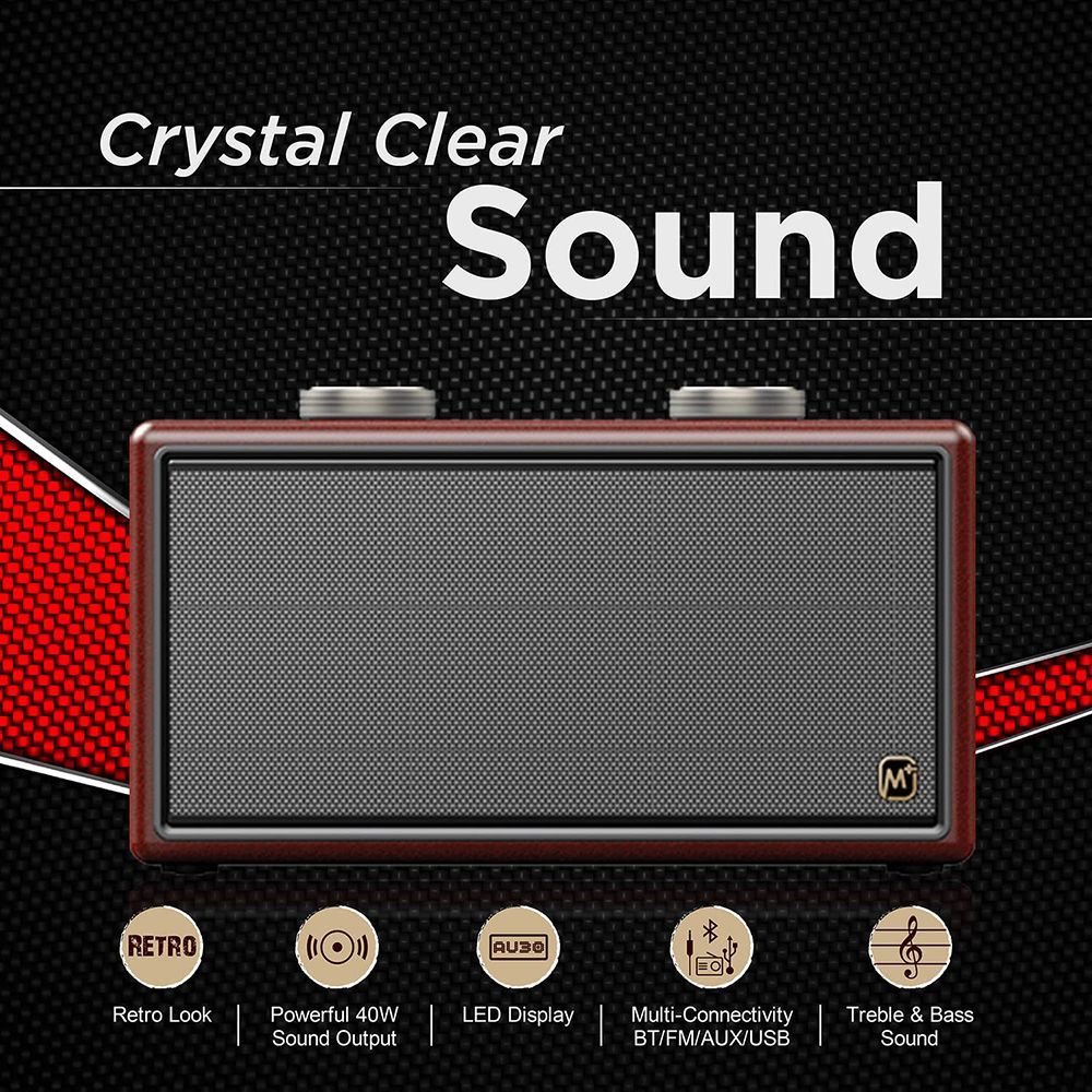 Matata MTMI17L 40W Portable Bluetooth Speaker (Treble and Bass Sound, 2.1 Channel, Brown and Silver)_10