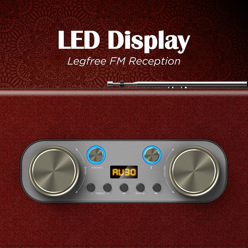 Matata MTMI17L 40W Portable Bluetooth Speaker (Treble and Bass Sound, 2.1 Channel, Brown and Silver)_11