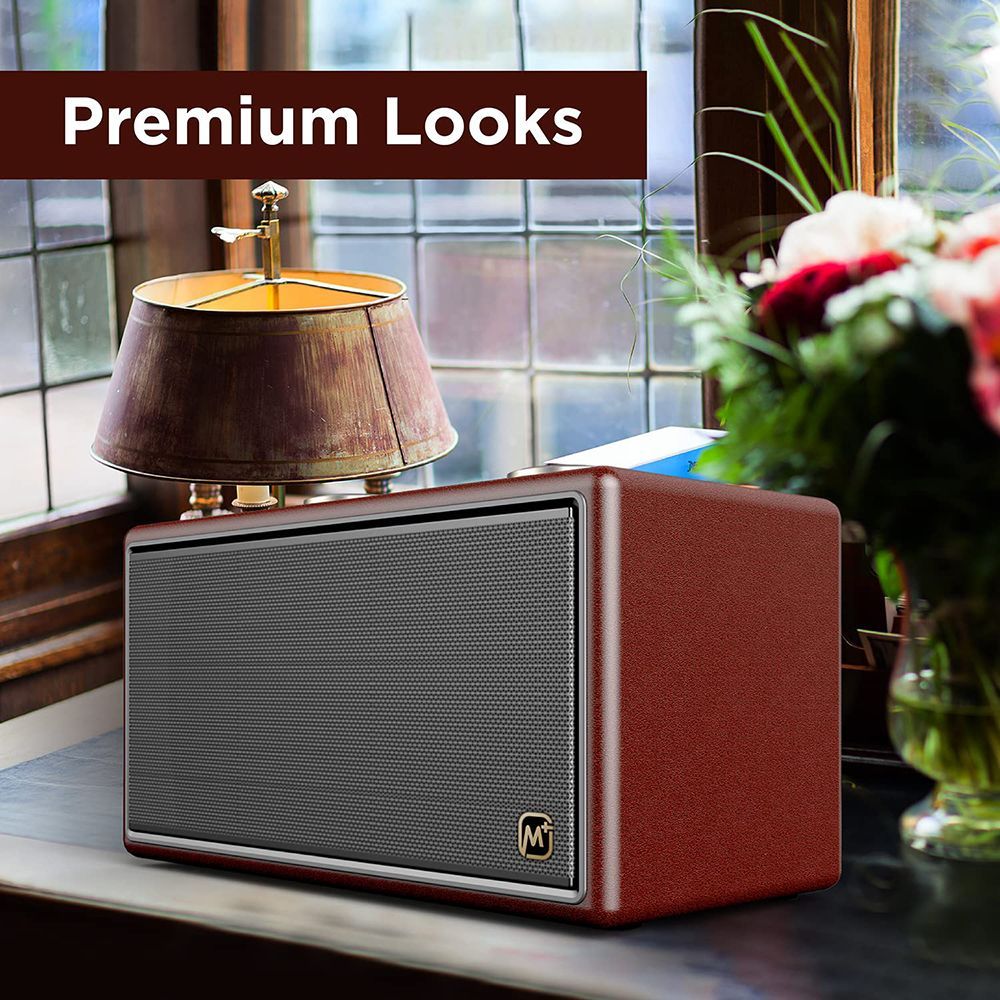 Matata MTMI17L 40W Portable Bluetooth Speaker (Treble and Bass Sound, 2.1 Channel, Brown and Silver)_12