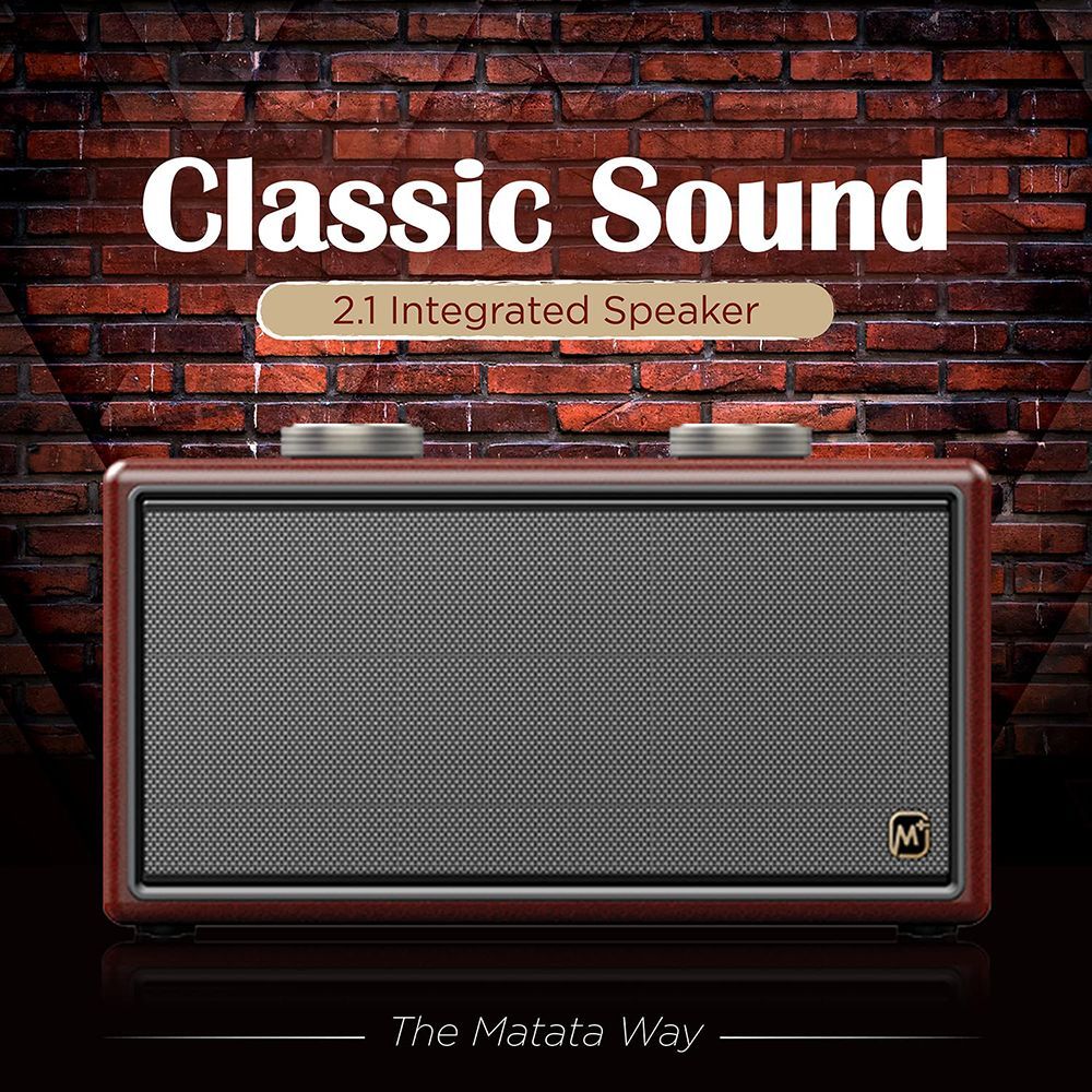 Matata MTMI17L 40W Portable Bluetooth Speaker (Treble and Bass Sound, 2.1 Channel, Brown and Silver)_13