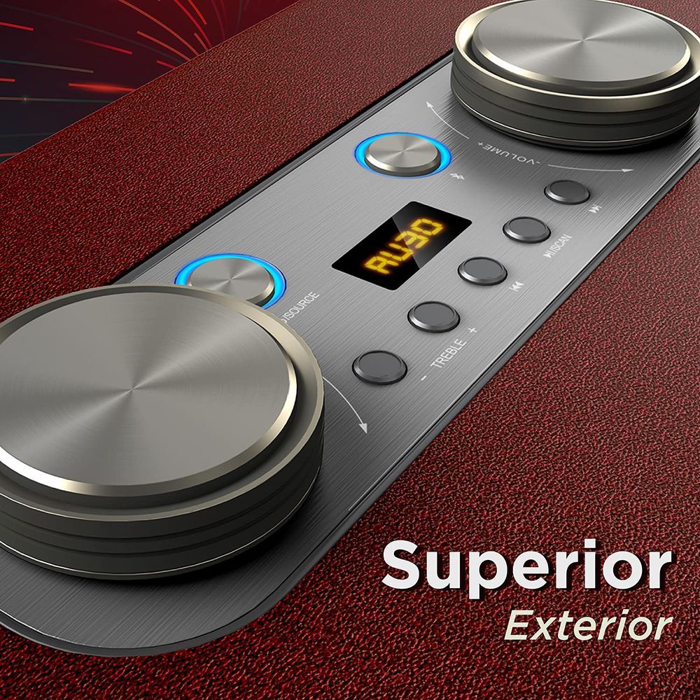 Matata MTMI17L 40W Portable Bluetooth Speaker (Treble and Bass Sound, 2.1 Channel, Brown and Silver)_8