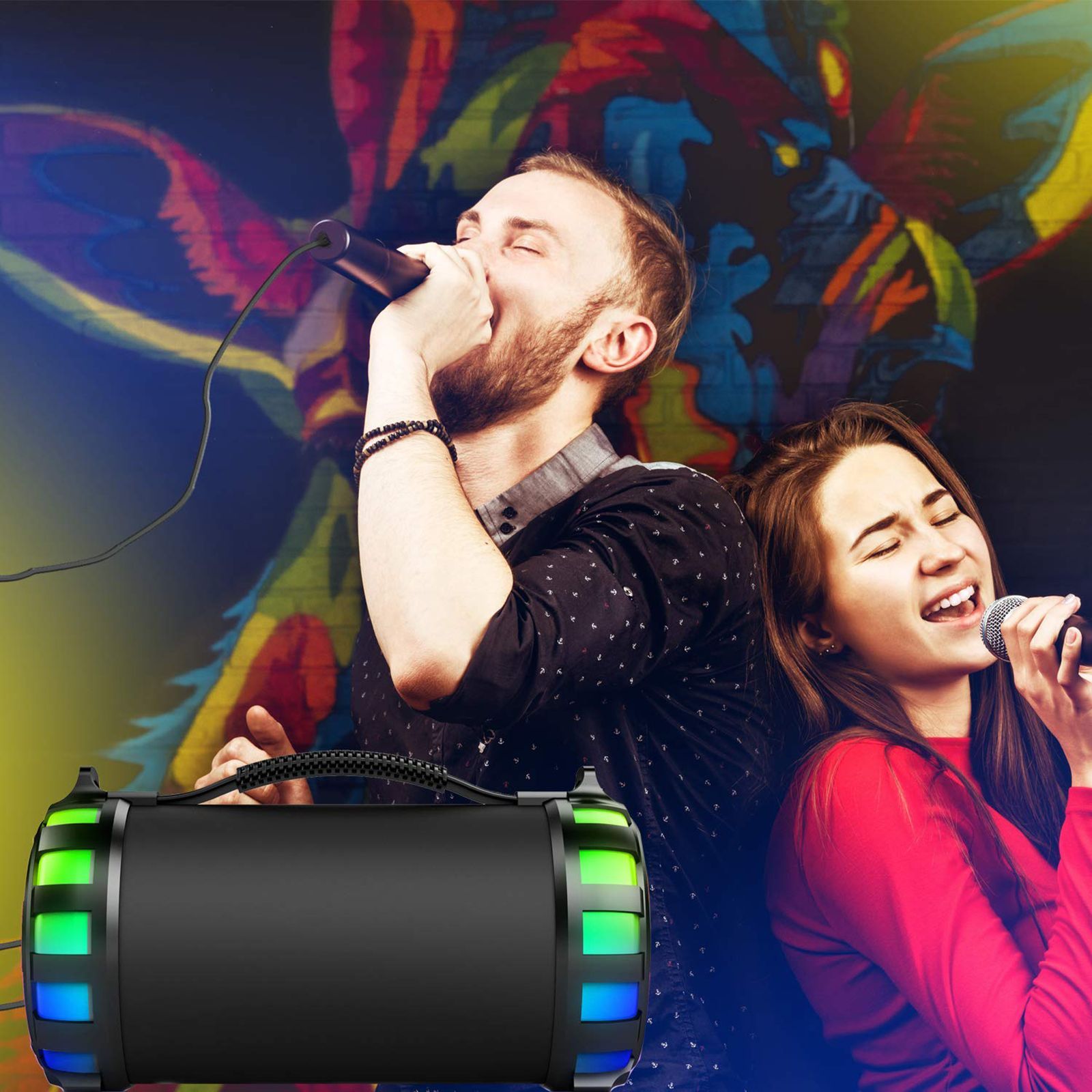 Matata 15W Portable Bluetooth Speaker (Multi Connectivity, 2.0 Channel, Black)_5