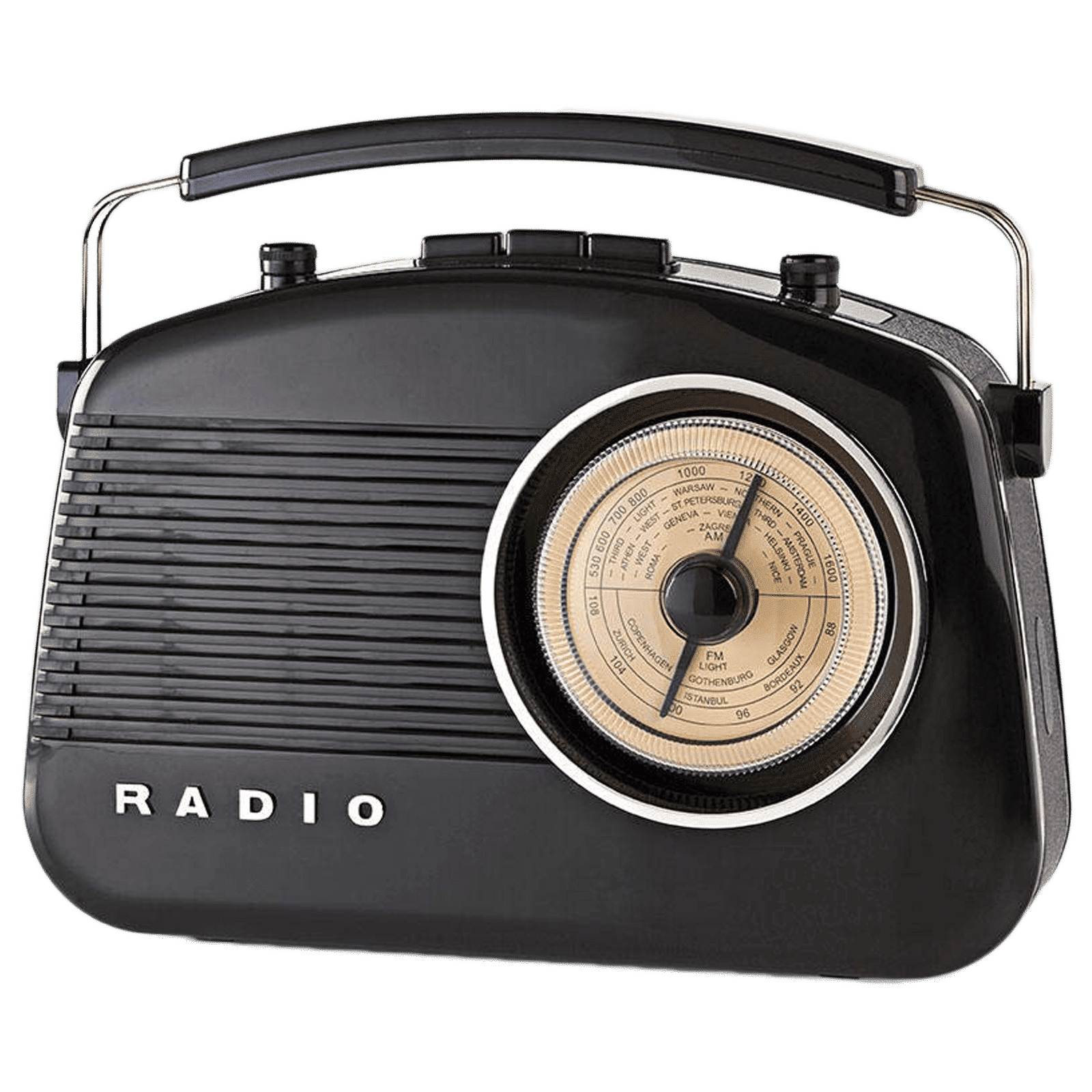 nedis Retro 4.5 Watts FM Player (Bass Booster, RDFM5000BK, Black)_3