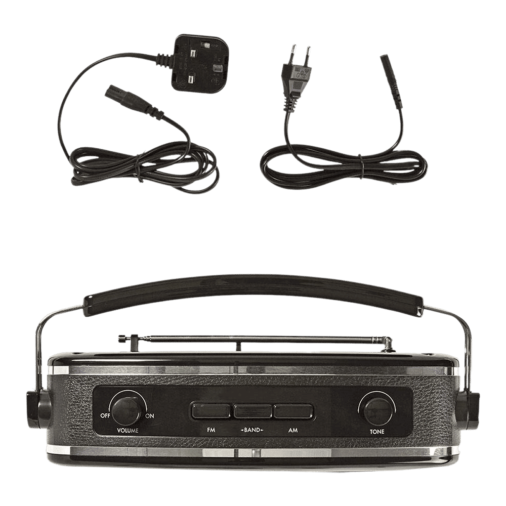 nedis Retro 4.5 Watts FM Player (Bass Booster, RDFM5000BK, Black)_7