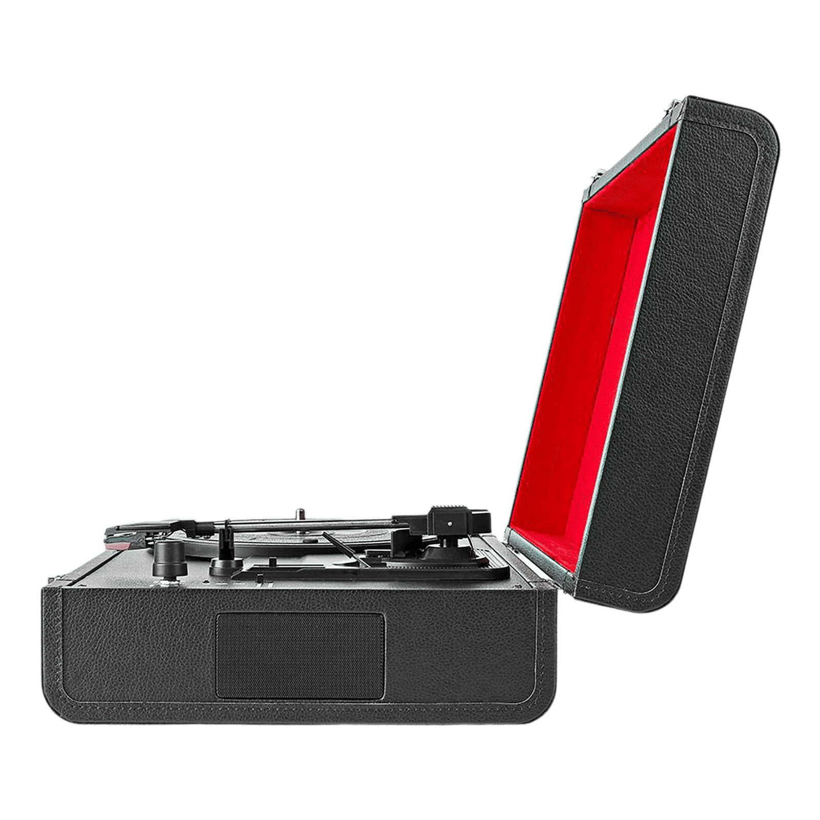 Nedis 2.0 Channel 18 Watts Vinyl Record Player (3 Speed Settings, Portable Breifcase, TURN210BK, Black Red)_12