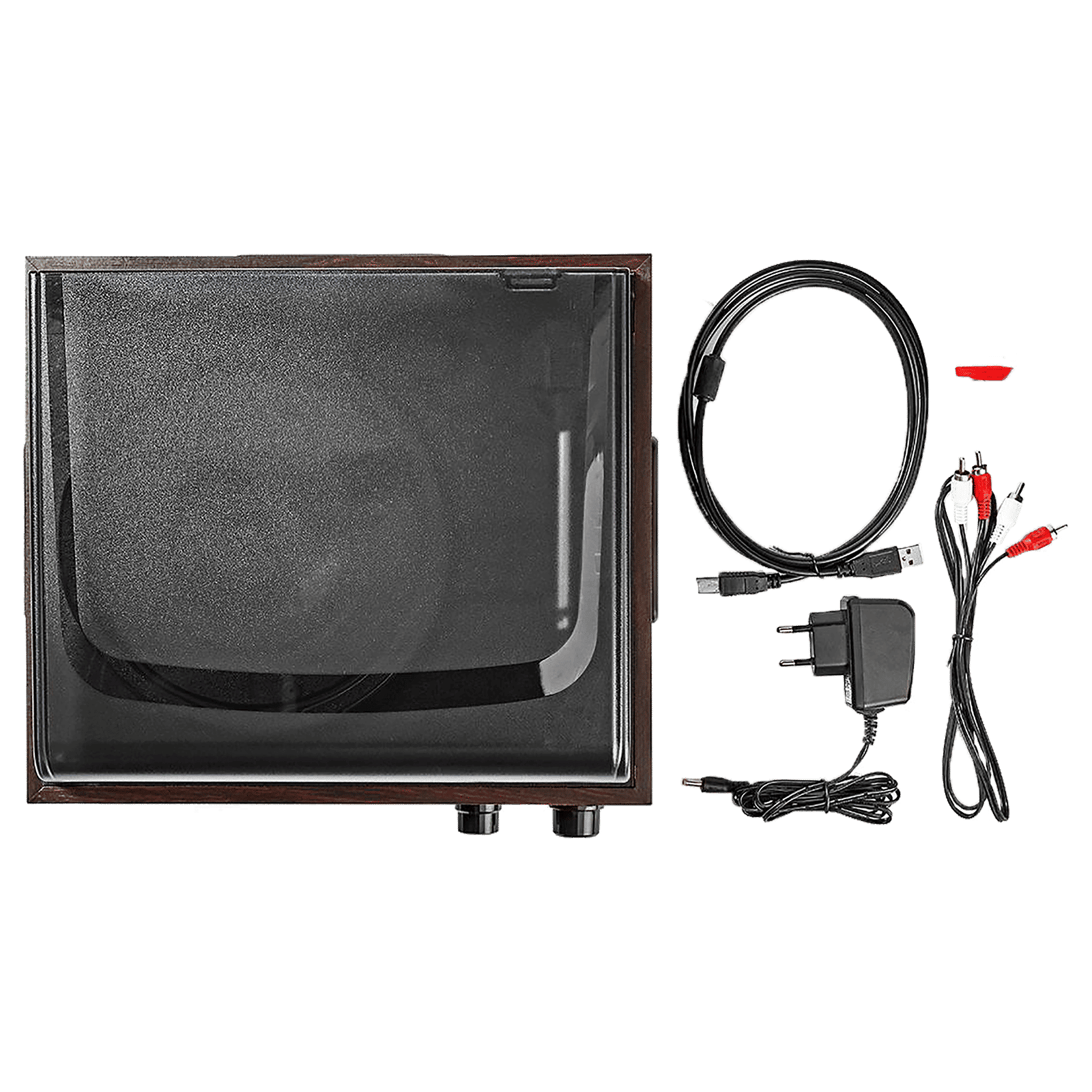 nedis 2.0 Channel 18 Watts Vinyl Record Player (Portable Breifcase, TURN220BN, Brown)_9