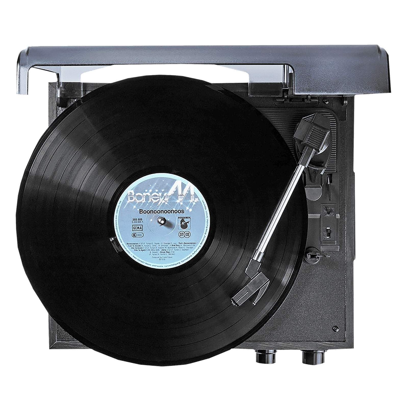 nedis 2.0 Channel 18 Watts Vinyl Record Player (Portable Breifcase, TURN220BN, Brown)_14