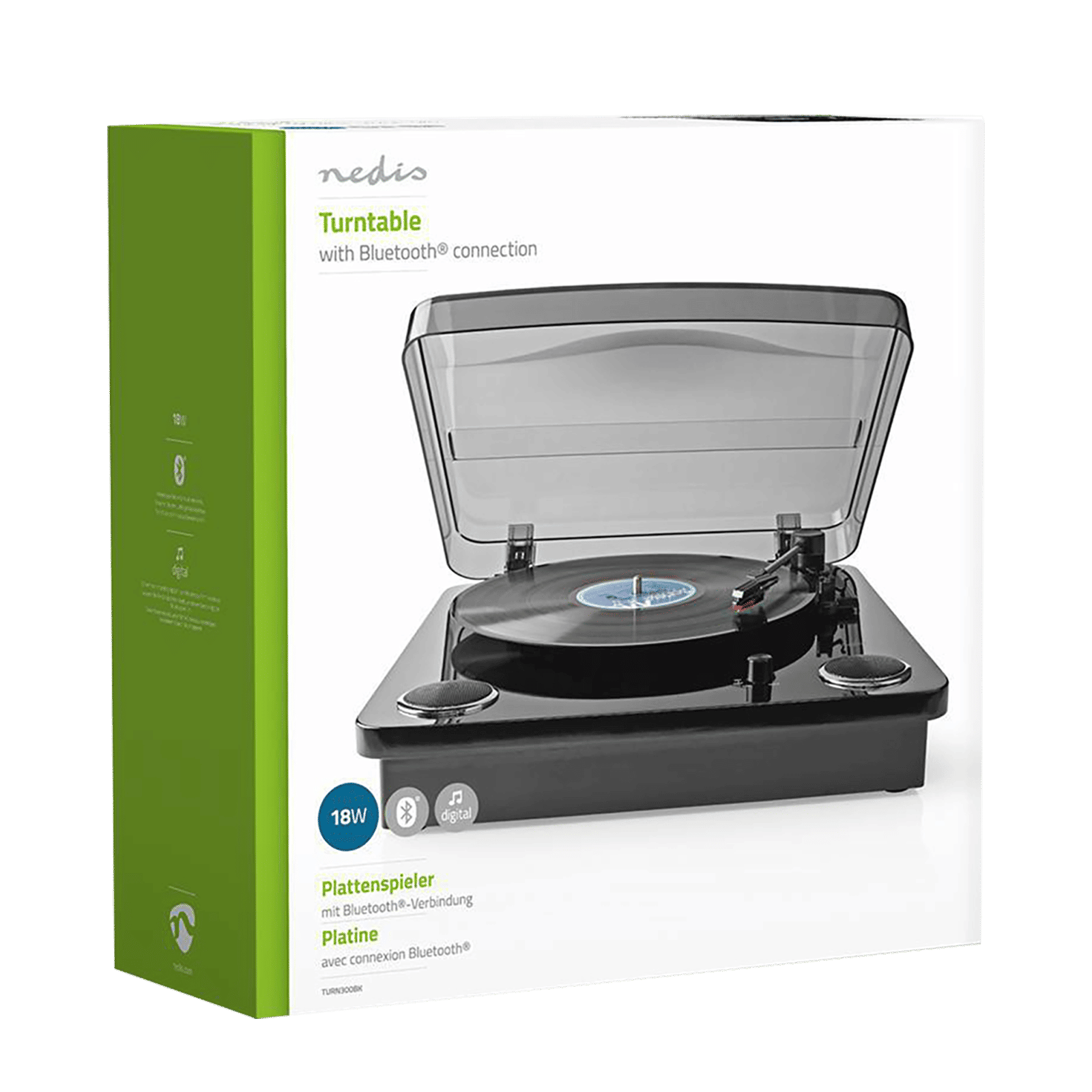 nedis Turnable 18 Watts Portable Bluetooth Speaker (Built-in Speakers, TURN300BK, Black)_11