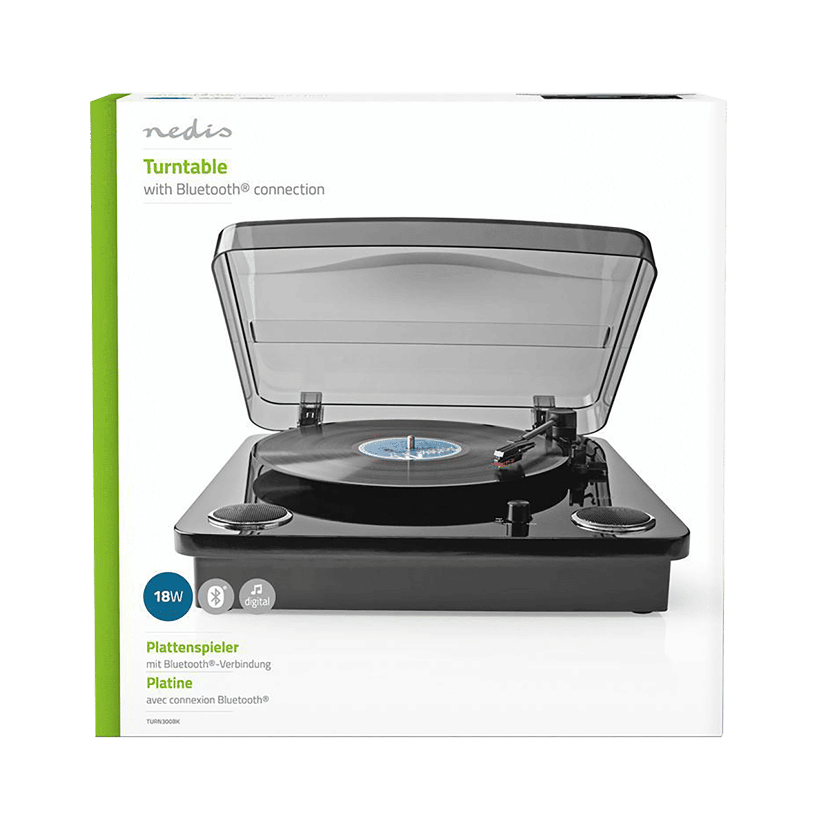 nedis Turnable 18 Watts Portable Bluetooth Speaker (Built-in Speakers, TURN300BK, Black)_13