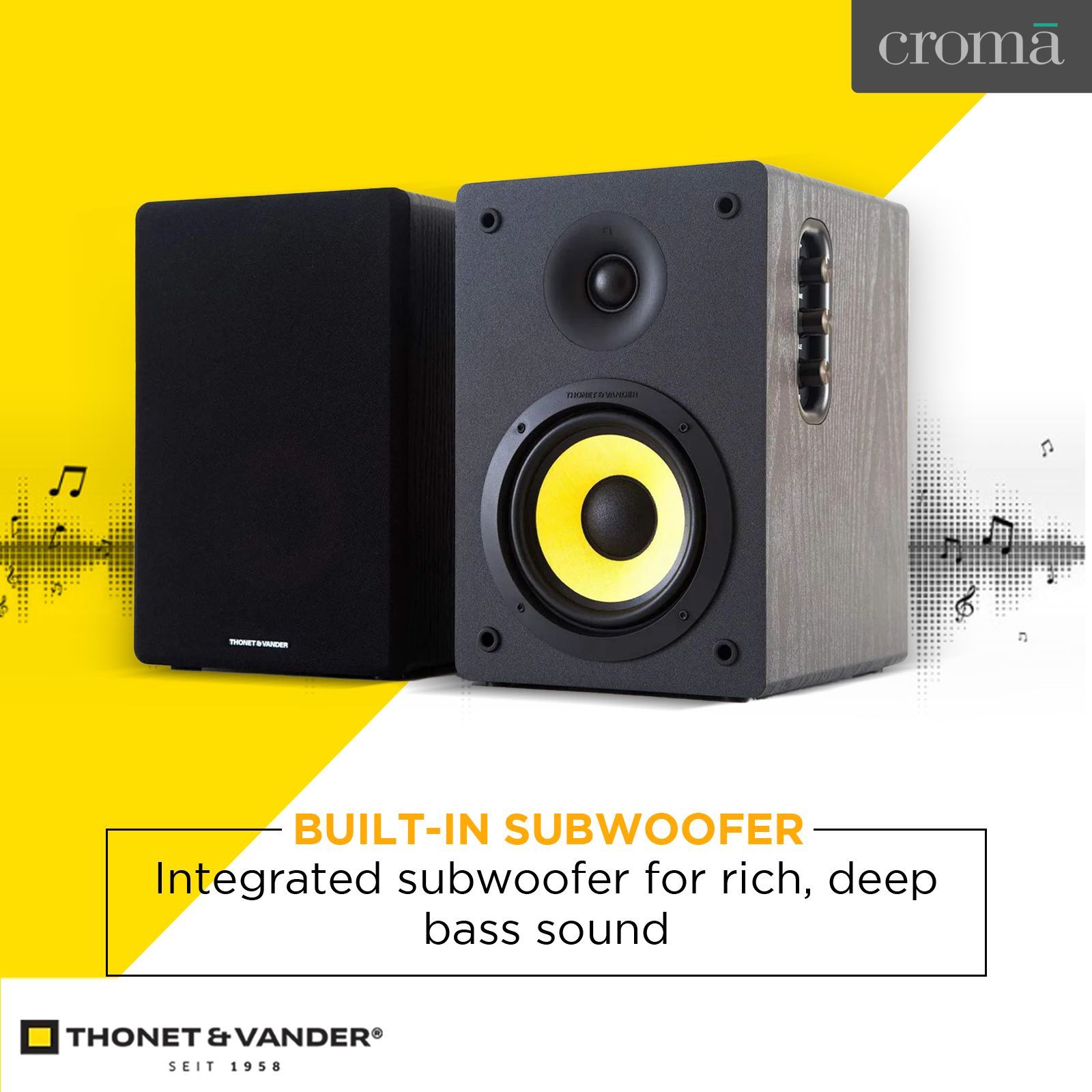 THONET & VANDER KURBIS 340W Portable Bluetooth Speaker (2.0 Channel, Stereo Sound, Black)_3