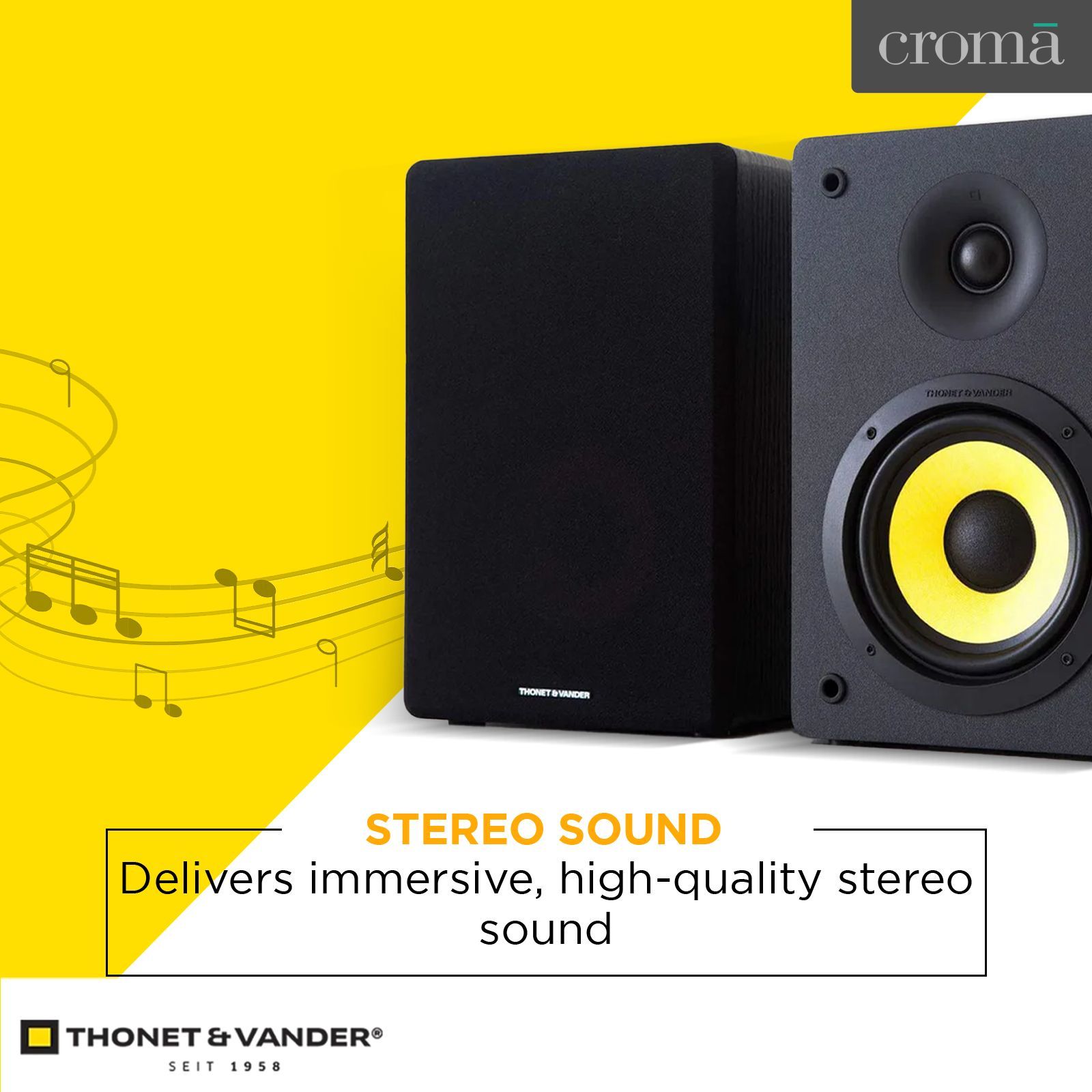 THONET & VANDER KURBIS 340W Portable Bluetooth Speaker (2.0 Channel, Stereo Sound, Black)_4