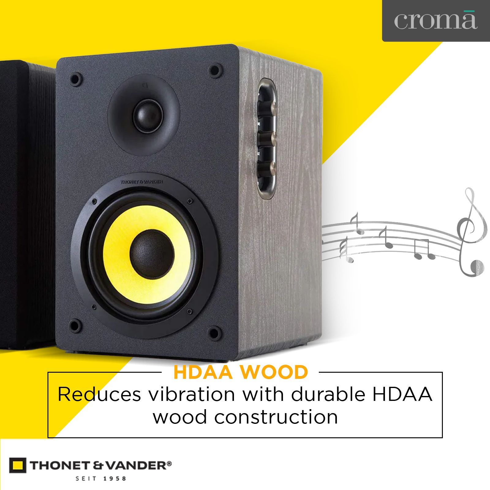 THONET & VANDER KURBIS 340W Portable Bluetooth Speaker (2.0 Channel, Stereo Sound, Black)_7