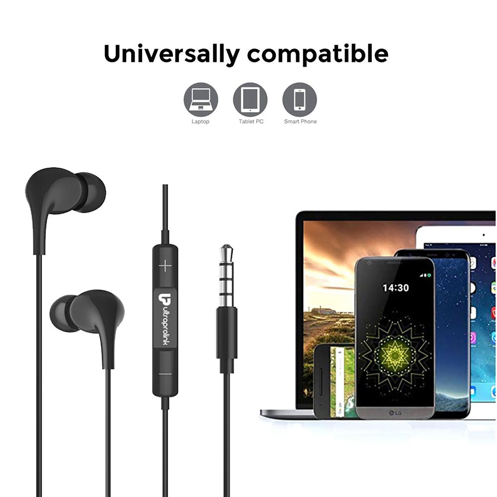 ultraprolink MoBass 1 UM1037BLK Wired Earphone with Mic (In Ear, Black)_2