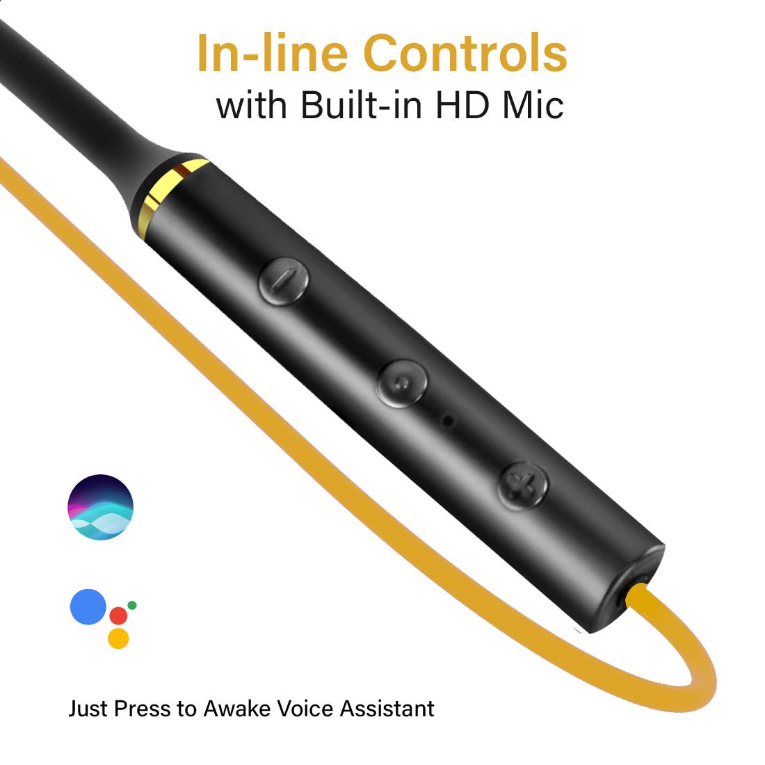 pTron InTunes Beats 140317888 Neckband with Passive Noise Cancellation (Sweat & Dustproof, 6 Hours Playtime, Black & Yellow)_8