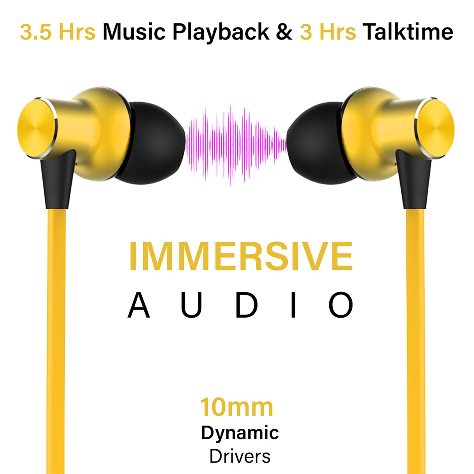 pTron Avento Classic 140317898 Neckband with Passive Noise Cancellation (Sweat & Water Resistant, Hi-Fi Stereo Sound, Black & Yellow) pTron Avento Classic 140317898 Neckband with Passive Noise Cancellation (Sweat & Water Resistant, Hi-Fi Stereo Sound, Black & Yellow)_8