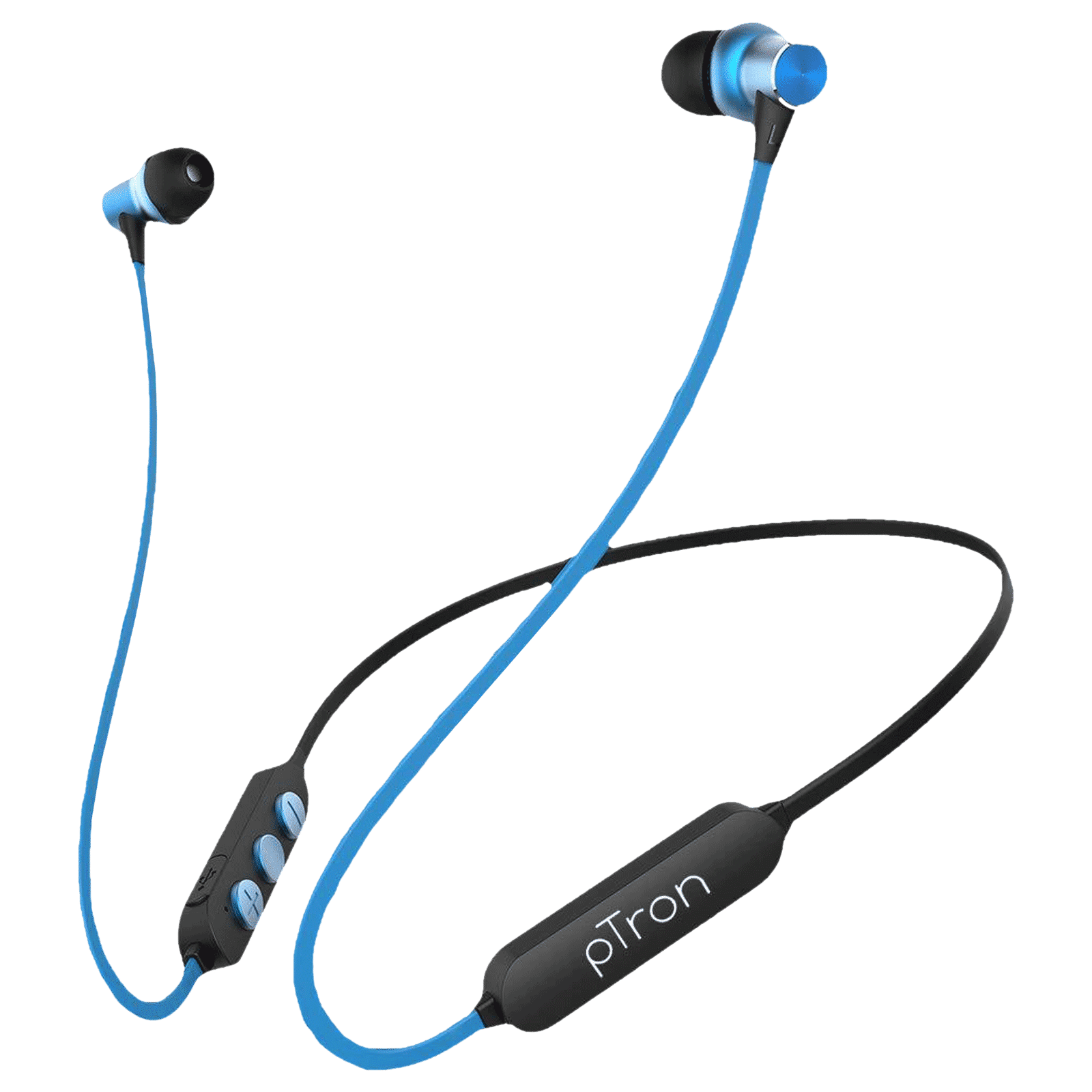 pTron Avento Classic 140317895 Neckband with Passive Noise Cancellation (Sweat & Water Resistant, Hi-Fi Stereo Sound, Black & Blue)_1