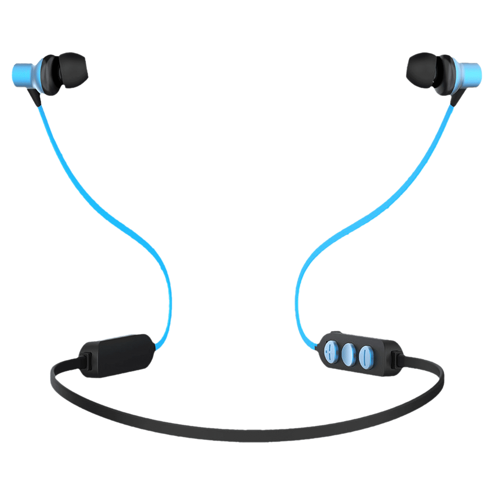 pTron Avento Classic 140317895 Neckband with Passive Noise Cancellation (Sweat & Water Resistant, Hi-Fi Stereo Sound, Black & Blue)_5