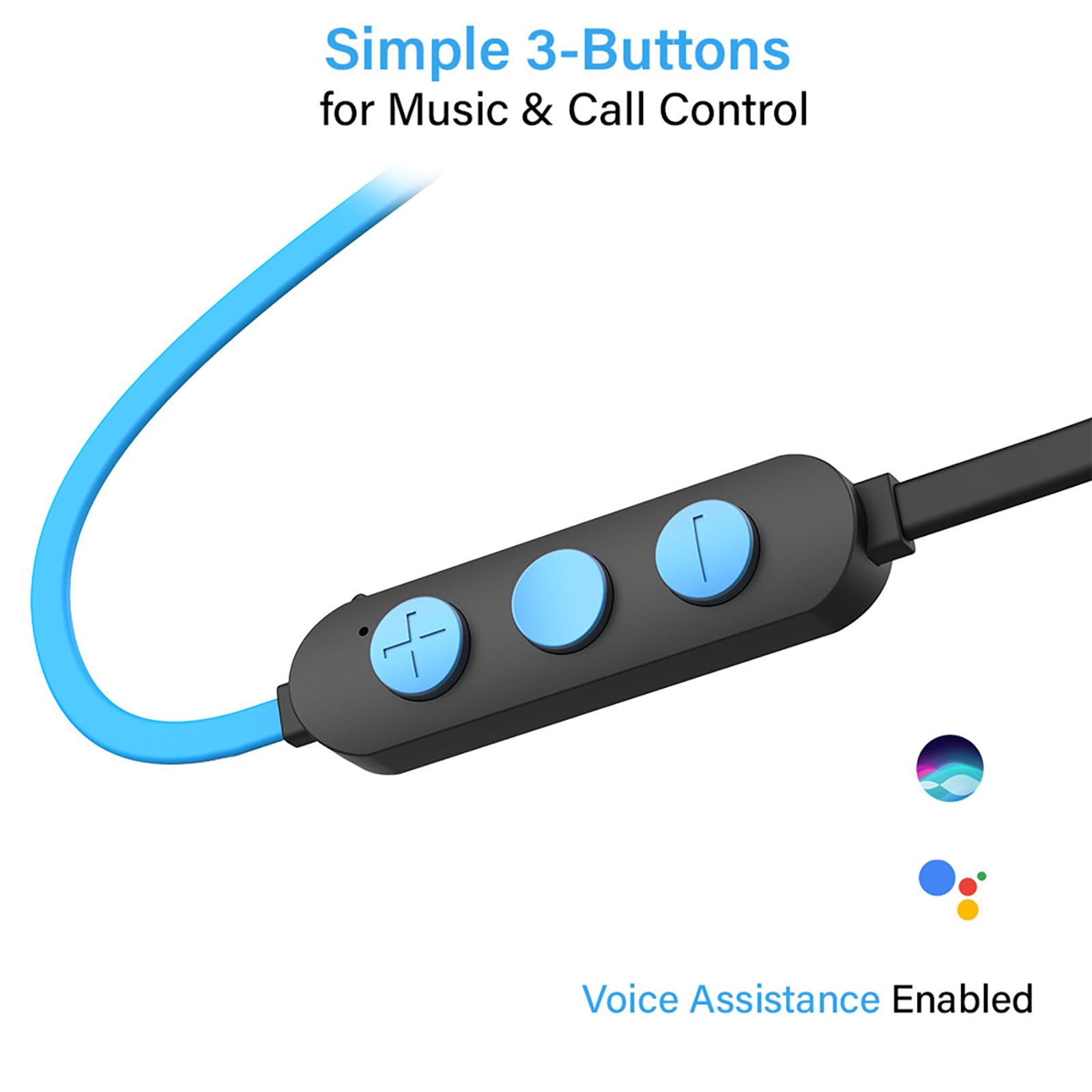 pTron Avento Classic 140317895 Neckband with Passive Noise Cancellation (Sweat & Water Resistant, Hi-Fi Stereo Sound, Black & Blue)_6